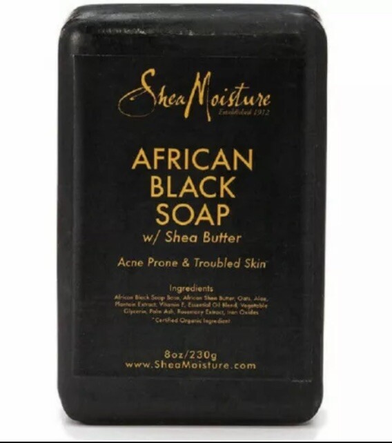 Shea Moisture African Black Bar Soap With Shea Butter, 8 oz Bar