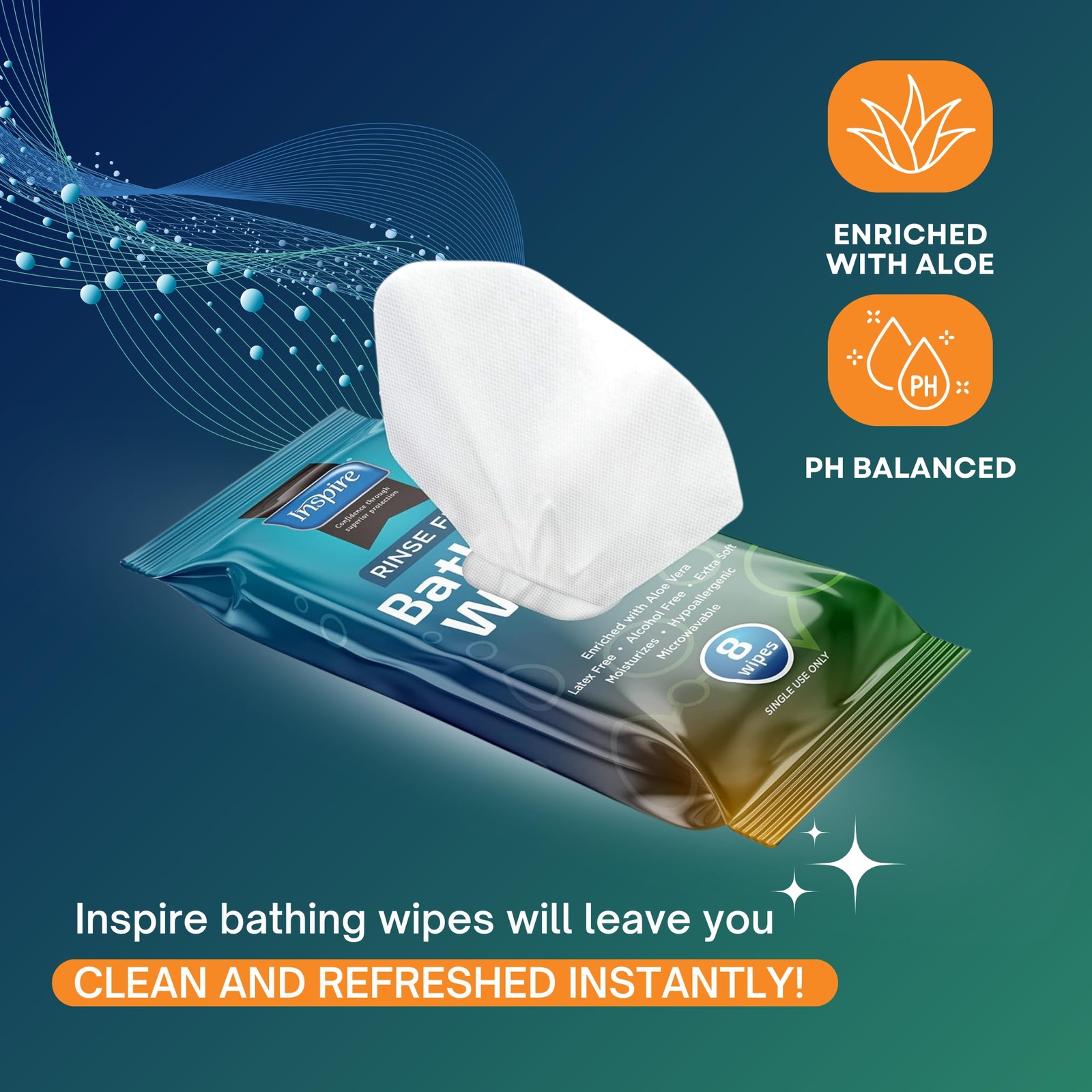 Rinse Free Body Wash Wipes | Bathing Wipes Shower Wipes | Extra Large Adult W…