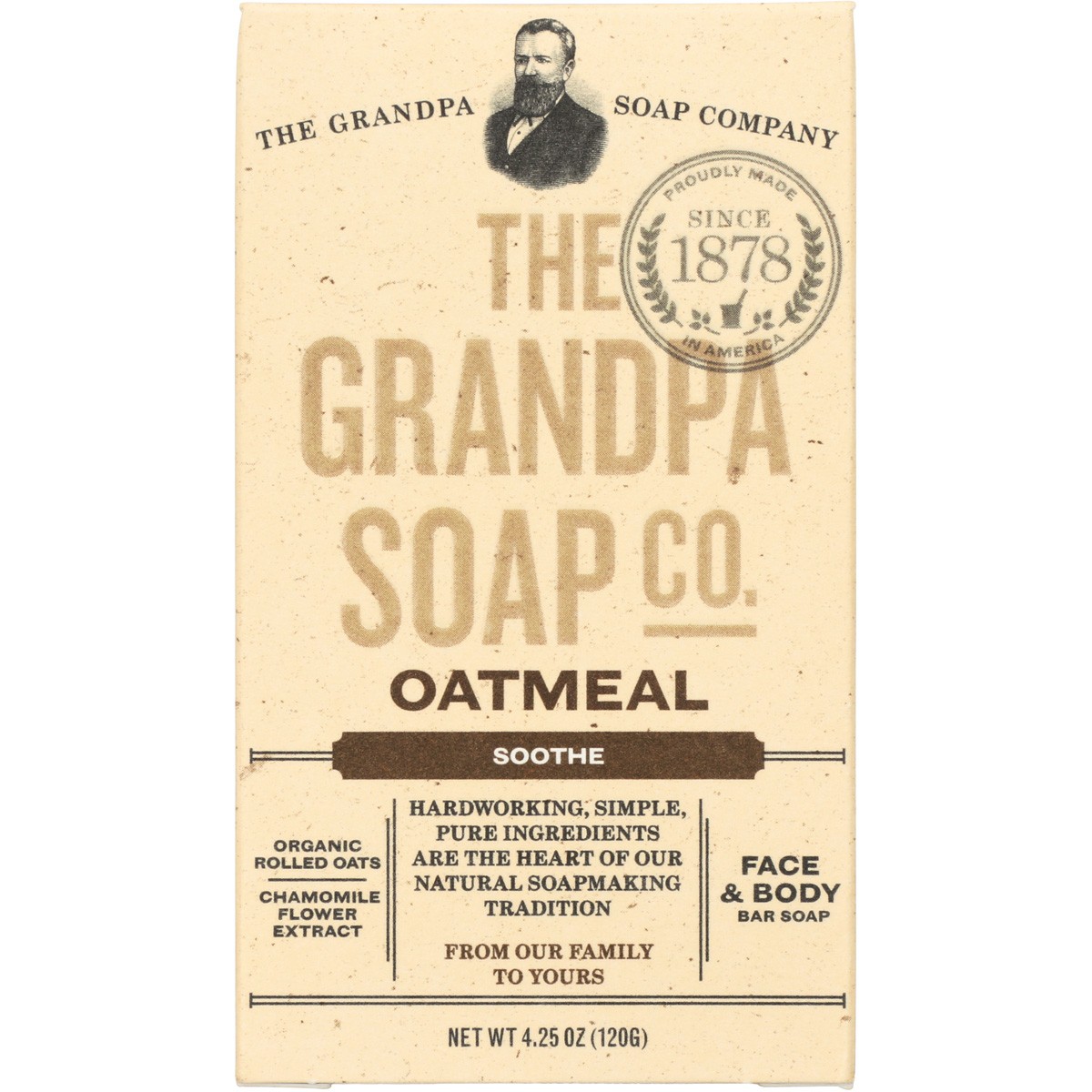 The Grandpa Soap Co Oatmeal Face And Body Bar 4.25 Oz 3 Pack