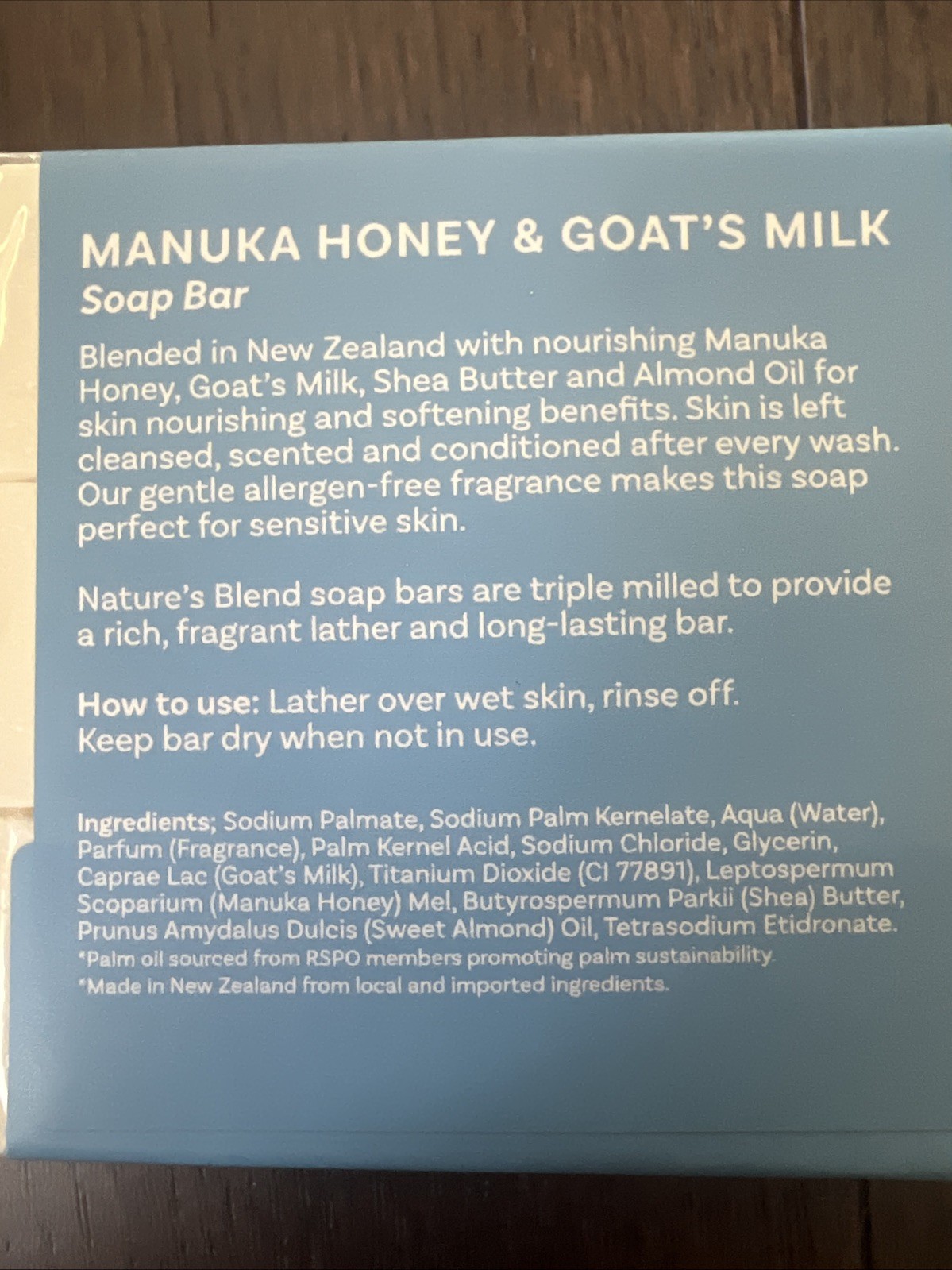 Nature’s Blend Manuka Honey & Goat’s Milk Soap Bar – Made In New Zealand (3 pcs)