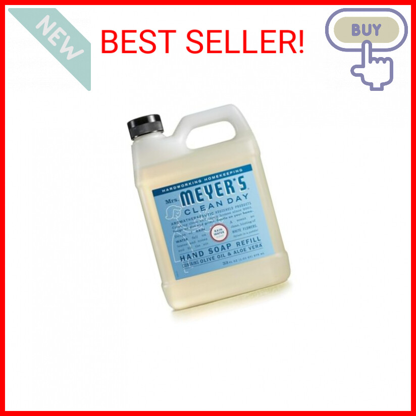 MRS. MEYER’S CLEAN DAY Liquid Hand Soap Refill, Rainwater, 33 OZ