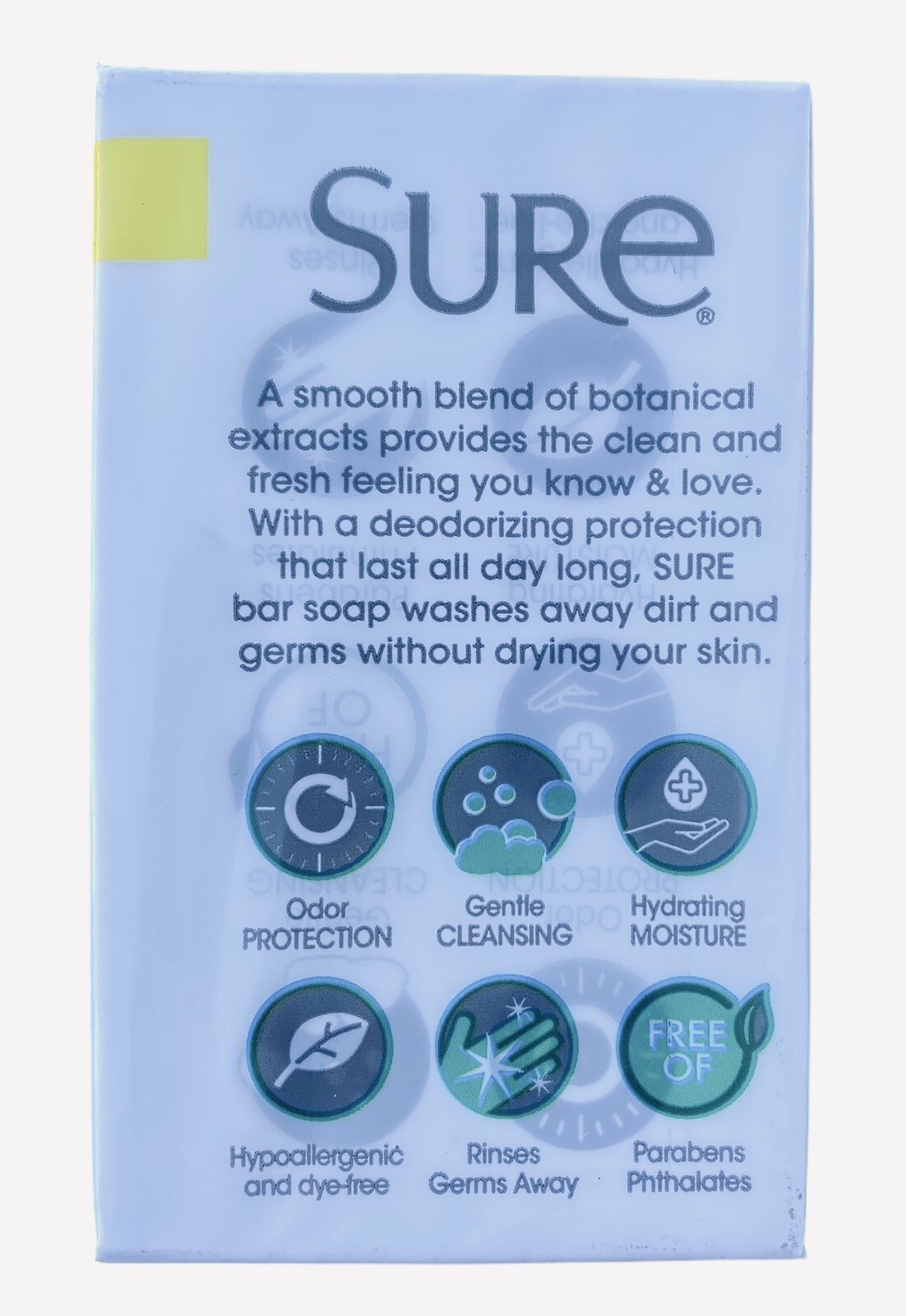Sure 2 Packs of 2 – 4.12 oz Bars 4 Bars Total UNSCENTED Deodorizing Soap HTF