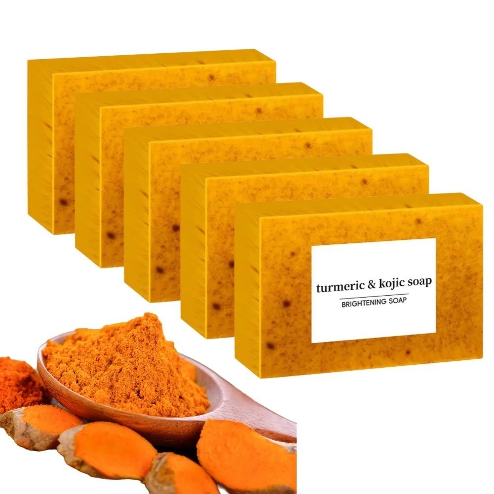 1/2/3/5 Pack Turmeric Glow Soap Bar – Lemon & Kojic Acid, Removing Dark Spots