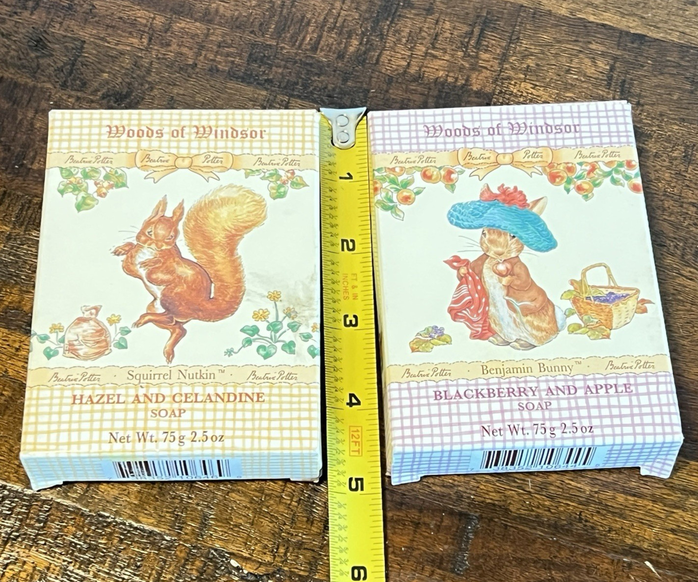 Woods of Windsor Beatrix Potter Novelty Soaps Squirrel Nutkin, Benjamin Bunny
