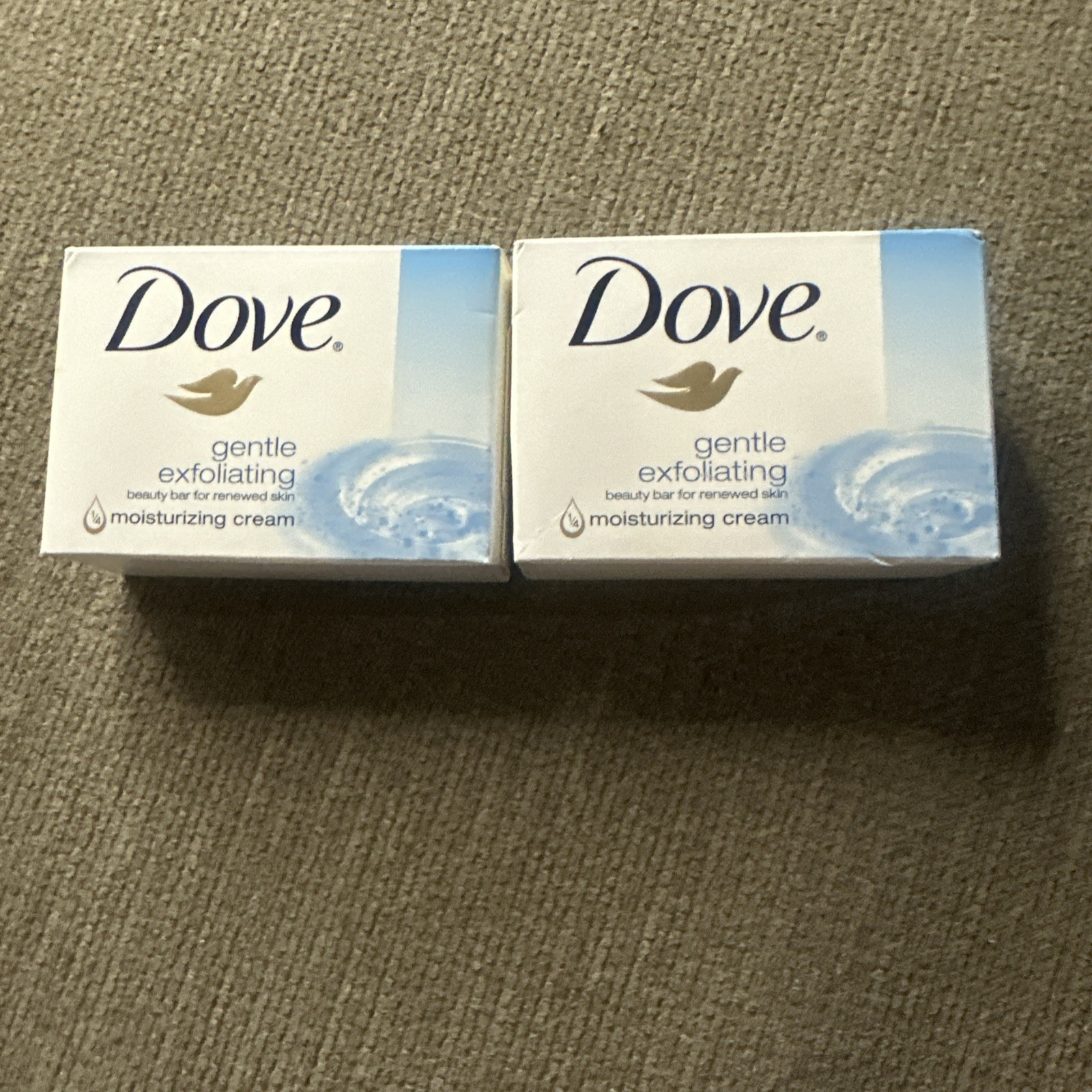 2 Vintage Dove Gentle Exfoliating Bar Soap 4.2 oz. New