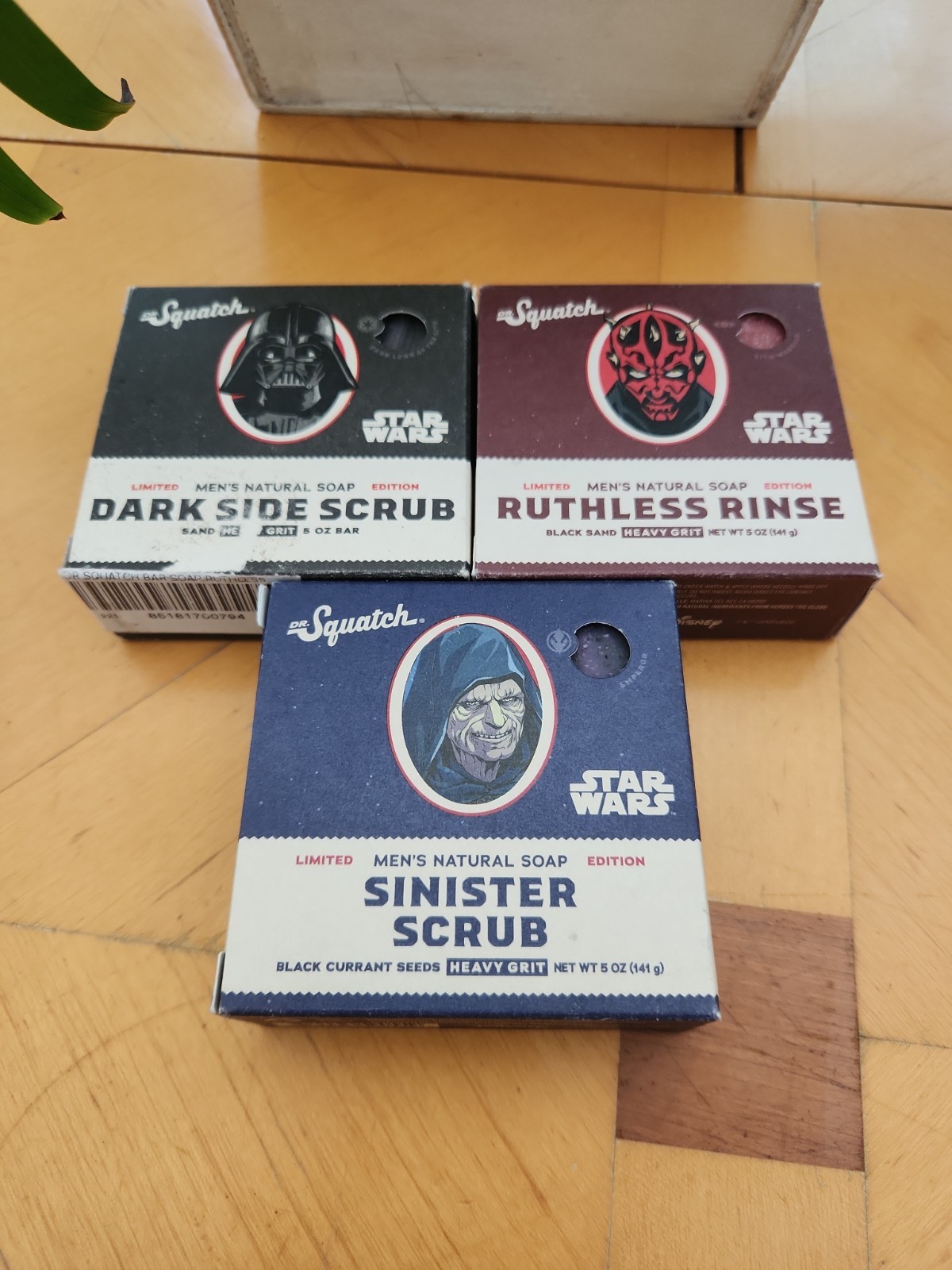 Dr. Squatch STAR WARS Darth Maul Darth Vader Emperor Palpatine Natural Soap