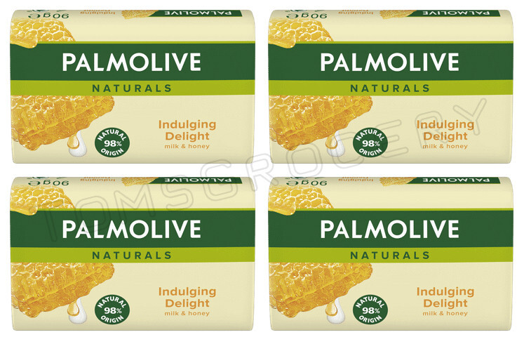 4 PALMOLIVE INDULGING DELIGHT Milk & Honey Pampering Bar Soap 90g
