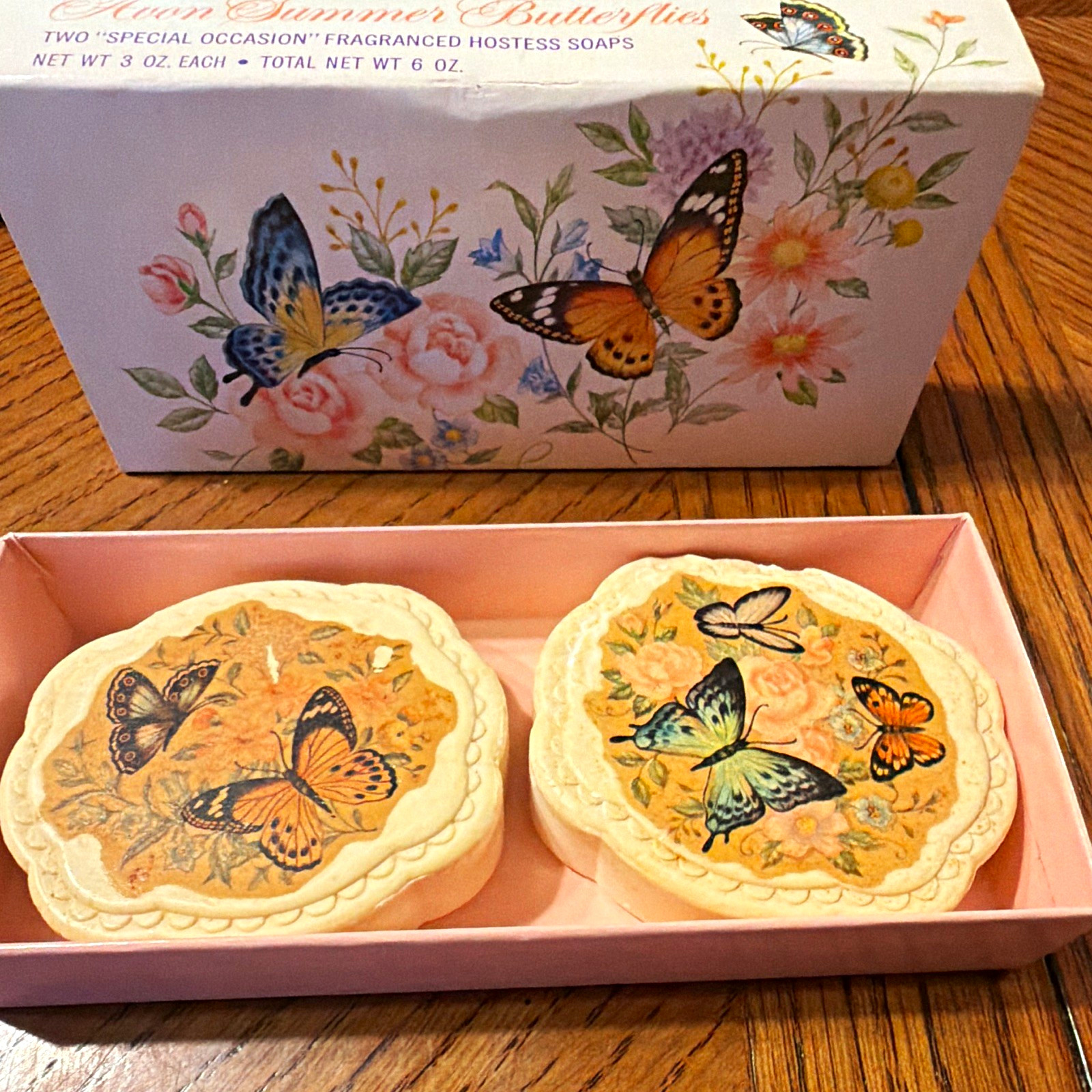 Avon Summer Butterflies Fragranced Hostess Soaps Set of 2, Total 6 oz