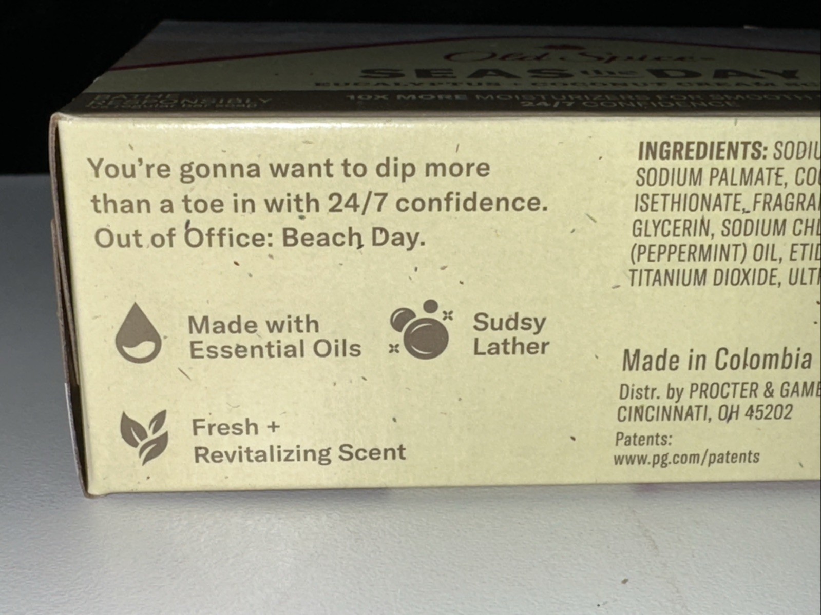 LOT OF 12–Old Spice Bar Soap SEAS THE DAY Eucalyptus & Coconut Cream 5oz
