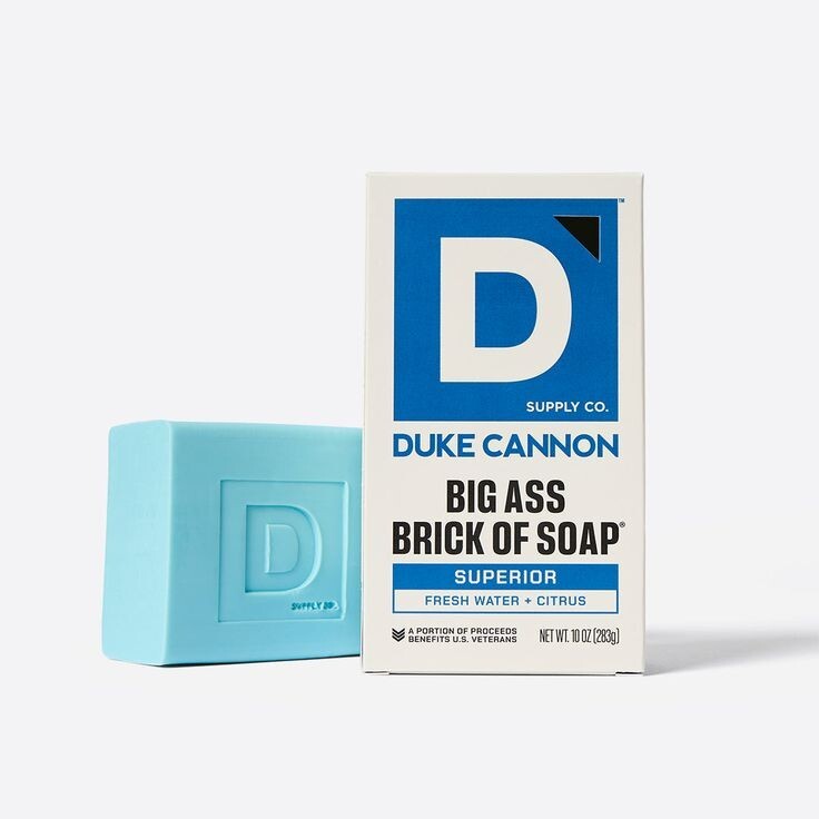 Duke Cannon Big Ass Brick Of Soap Superior 10oz Fresh Water Benefits USA Vets