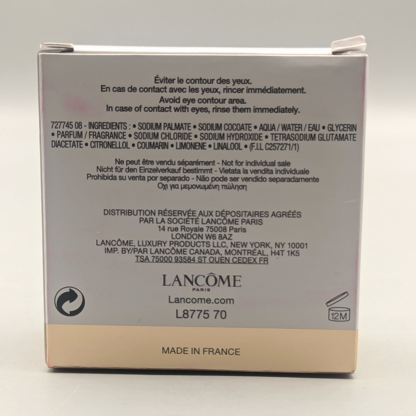 New Lancome Paris Absolue Rose Perfumed Soap 3.5oz 100g
