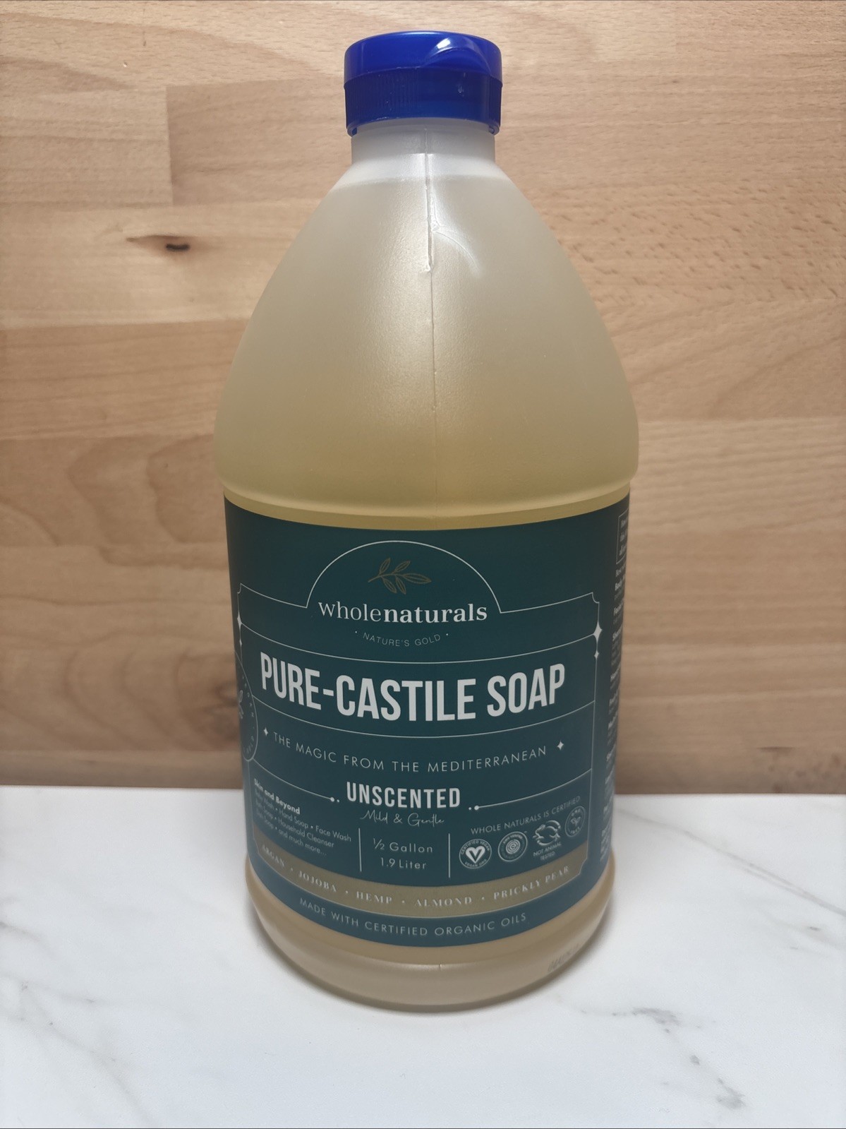 WholeNaturals Pure Castile Soap Liquid Unscented 64 Fl Oz