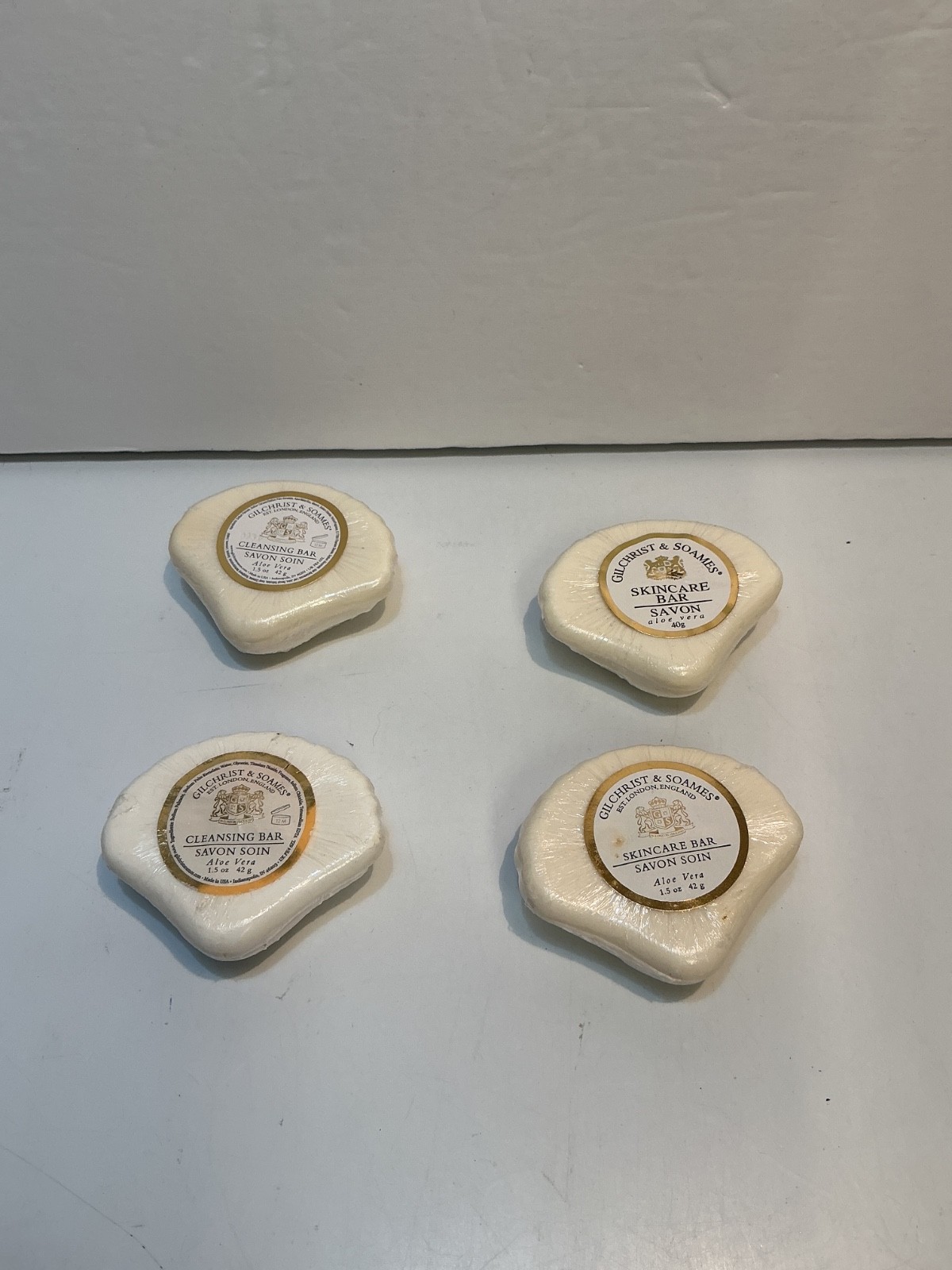 Lot of 4 Gilchrist & Soames Cleansing Bars Aloe Vera 1.5 oz ea.
