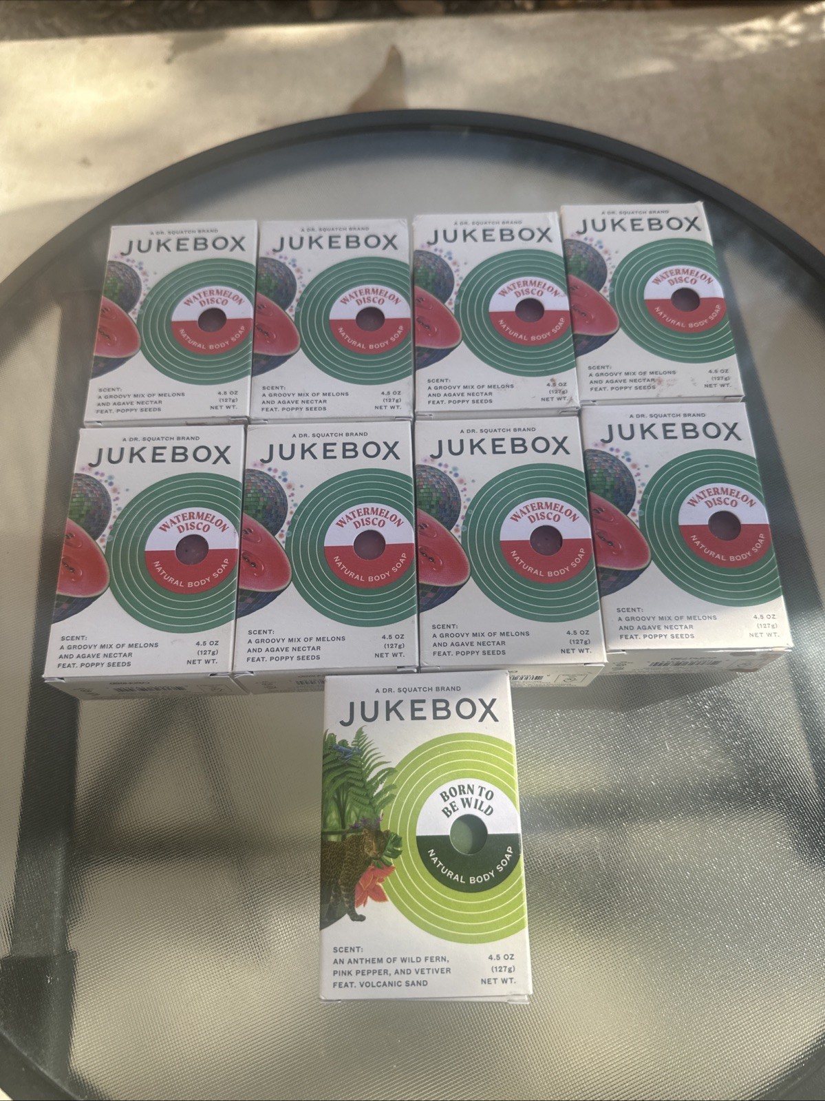 Jukebox Watermelon Disco Natural Body Bar Soap Lot of 9 -4.5 oz Dr. Squatch LOT