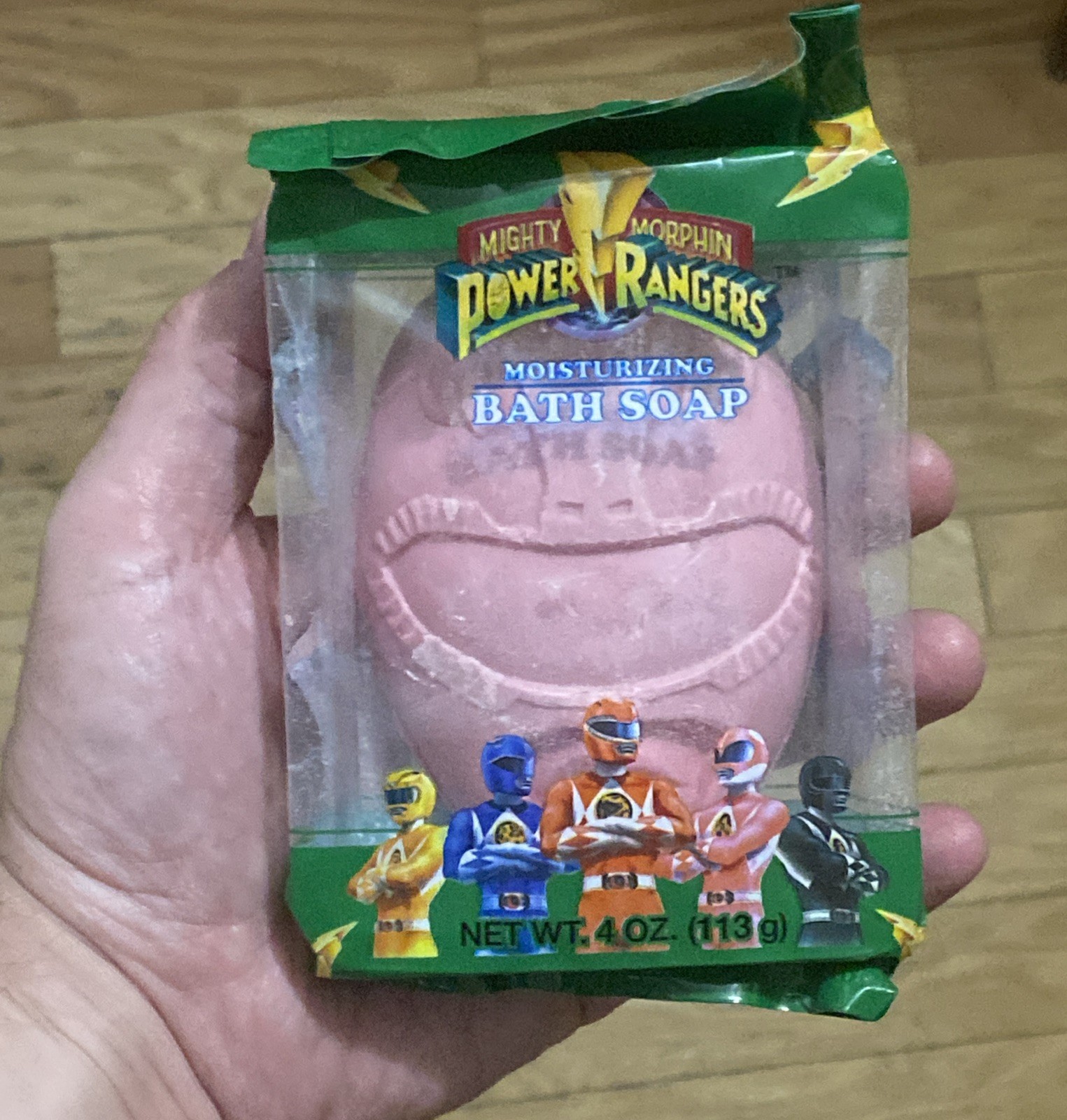 VINTAGE Mighty Morphin Power Rangers Bar Soap – 90s Bath JASON Red MMPR 1994 NOS