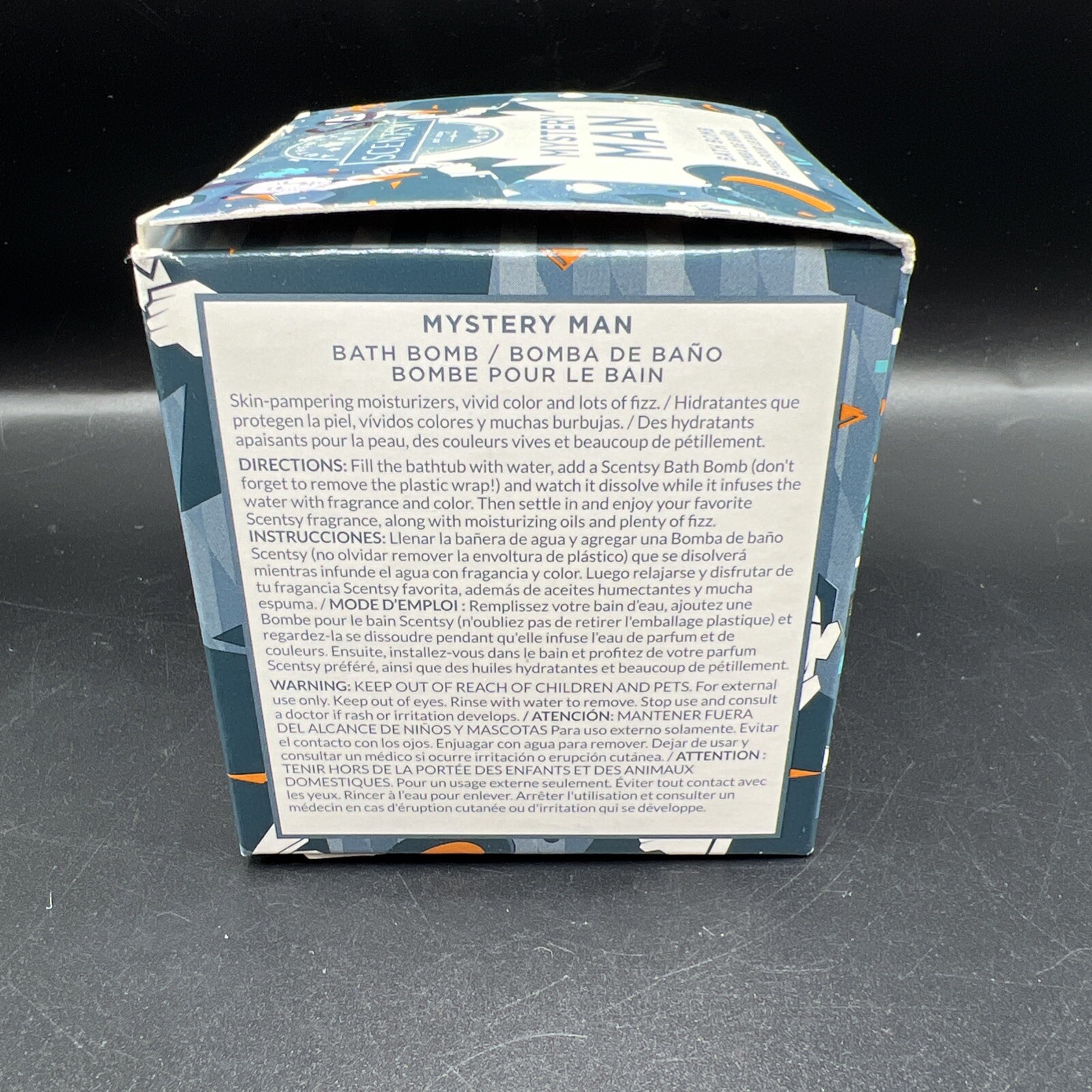 Scentsy Body MYSTERY MAN Bath Bomb 5.3 oz. Brand New in Box RARE