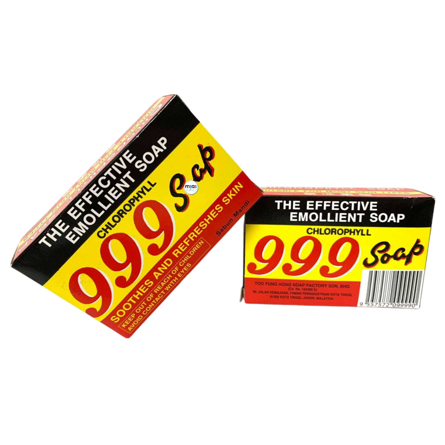 999 Chlorophyll Soap Refreshing Body Wash Gentle Sensitive Skin 2 Pcs Bar