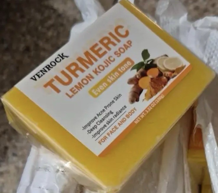 VENROCK Turmeric Lemon Kojic Soap Bar Moisturizing Face & Body 3.5 oz