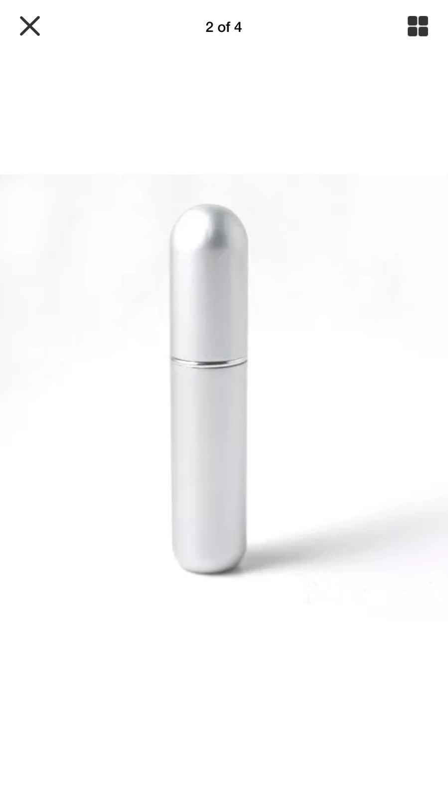 5ML EMPTY Refillable DELUXE Travel Atomizer In SILVER