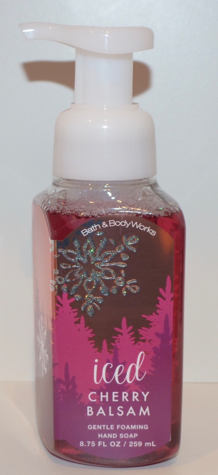 NEW BATH & BODY WORKS ICED CHERRY BALSAM GENTLE FOAMING HAND SOAP WASH 8.75 OZ