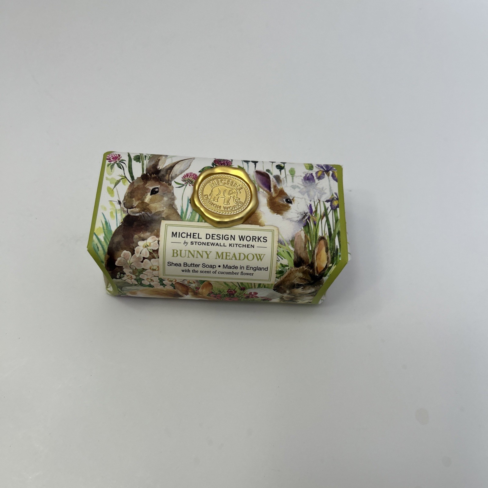 Michel Design Works Large 8.7 oz Artisanal Bar Bath Soap Bunny Meadow