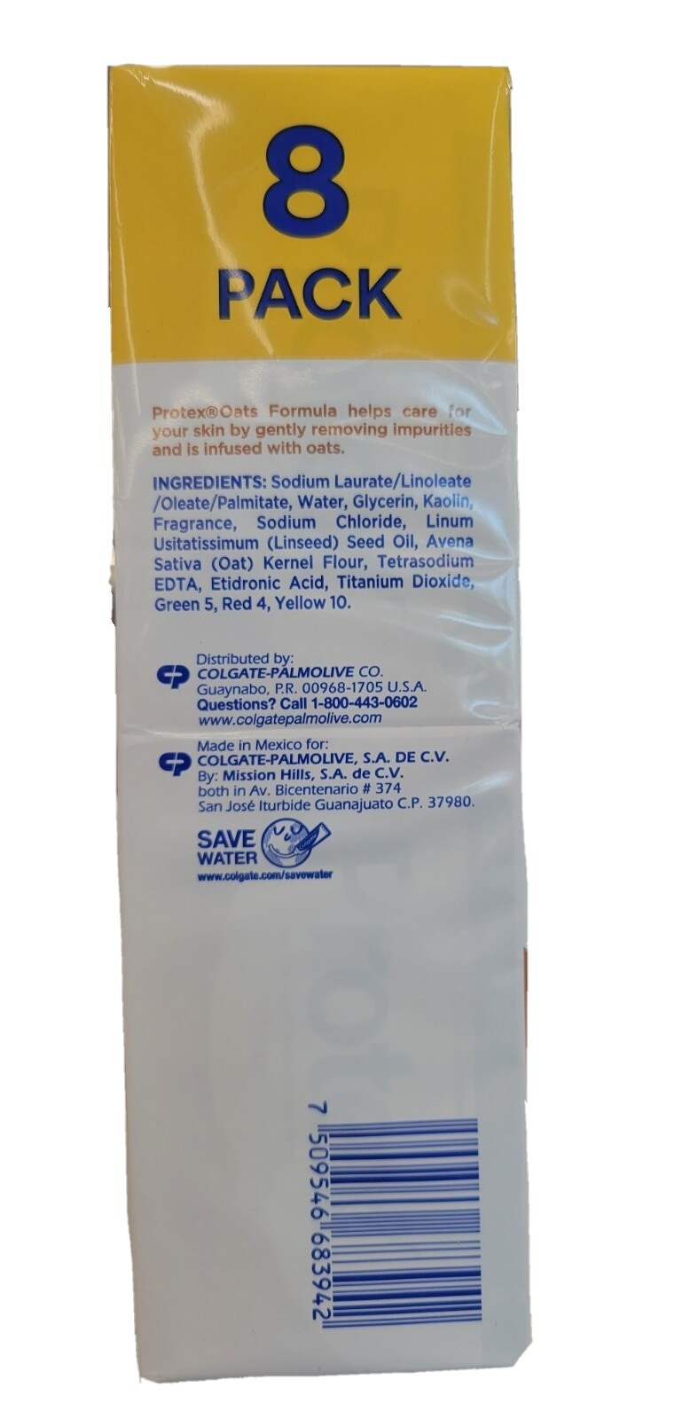 (5 Bars 3.7 oz) PROTEX OATS ANTIBACTERIAL SOAP BAR JABON PROTEX AVENA Family PK