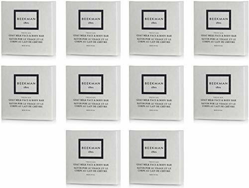 Beekman 1802 Fresh Air Goat Milk Face and Body Bar Boxed Soaps, 1.25oz Set of 10