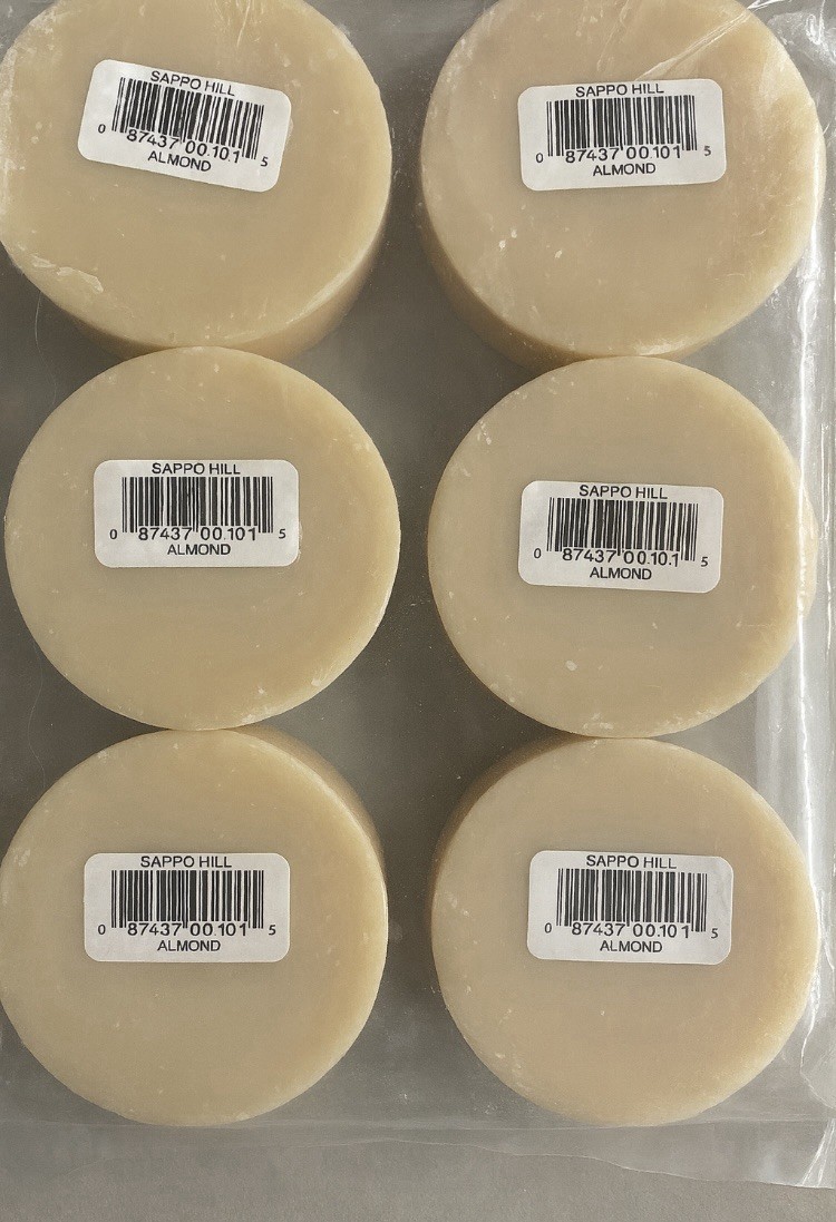 Sappo Hill Soap Almond Pack of 6 Soap Bars
