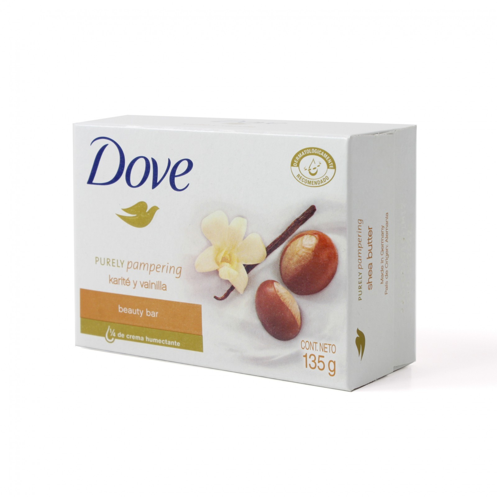 DOVE SHEA BUTTER VANILLA BEAUTY BAR SOAP CLEANSING MOISTURE135G 4.75 OZ PK 16