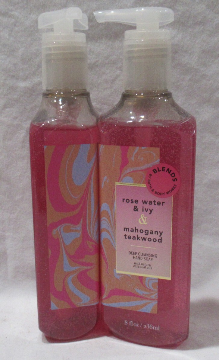 BLENDS by Bath & Body Works DC Hand Soap ROSE WATER & IVY MAHOGANY TEAKWOOD