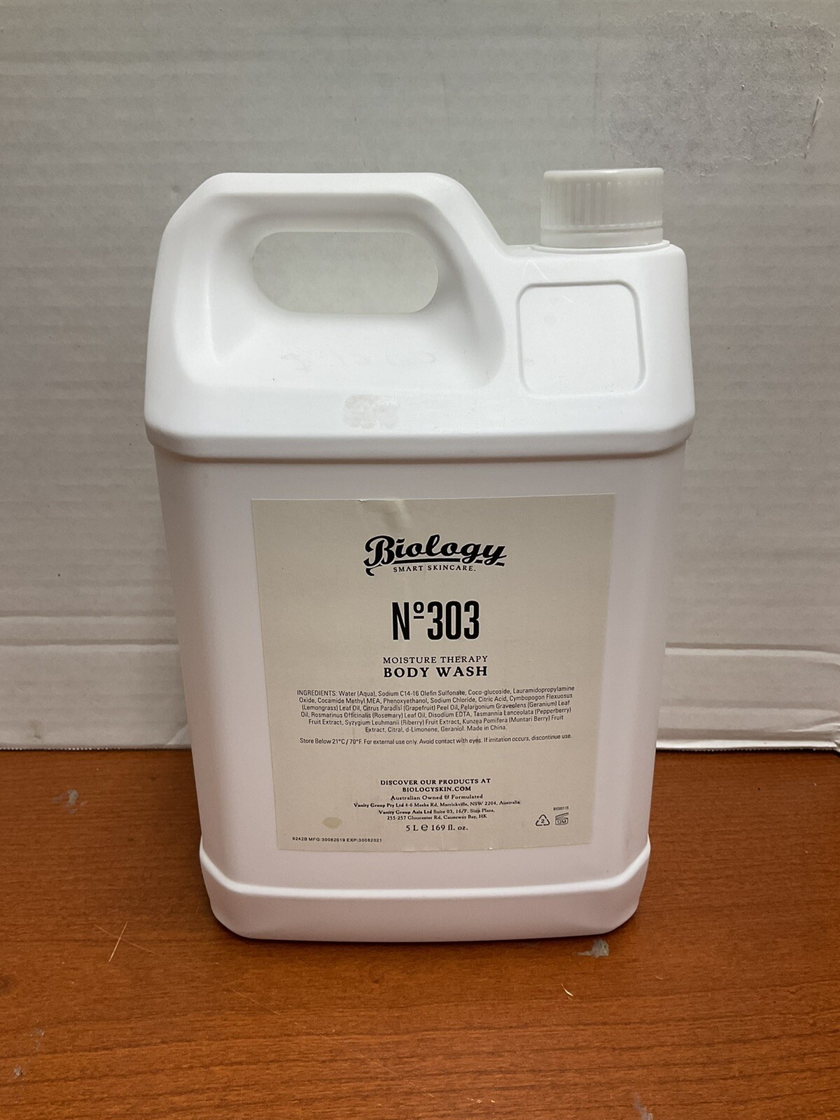 Biology No. 303 Moisture Therapy Body Wash 5L
