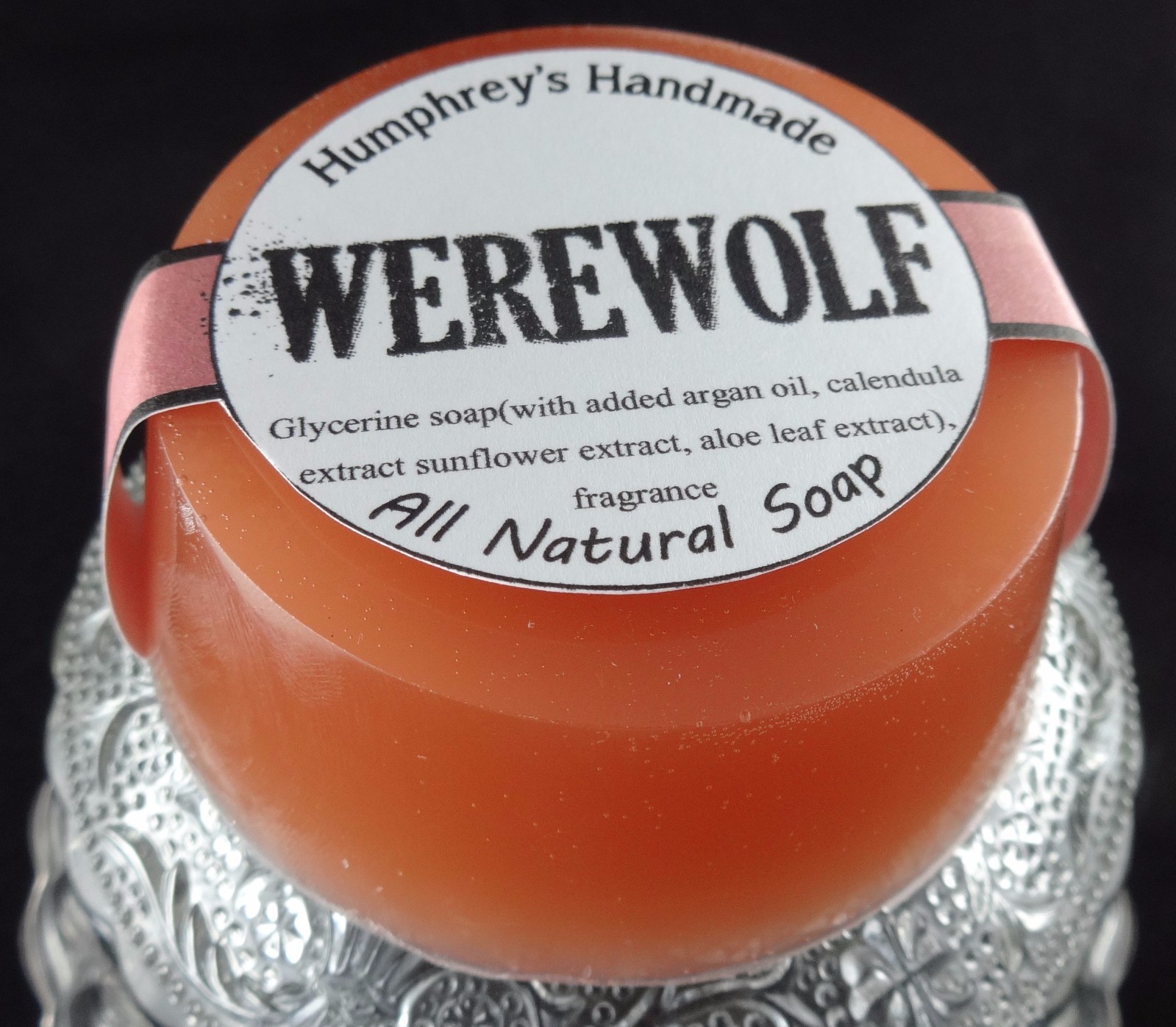 WEREWOLF Shave & Shampoo Soap Men’s Puck Round Glycerin Bar Twilight Woods Type