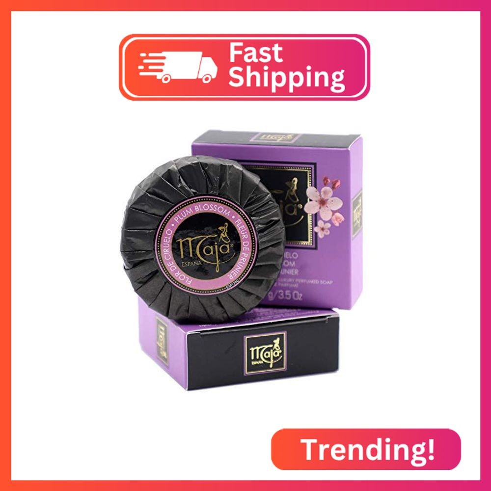 Maja Plum Blossom Soap, Perfumed Soap, Round and Luxurious Soap to Clean and Moi