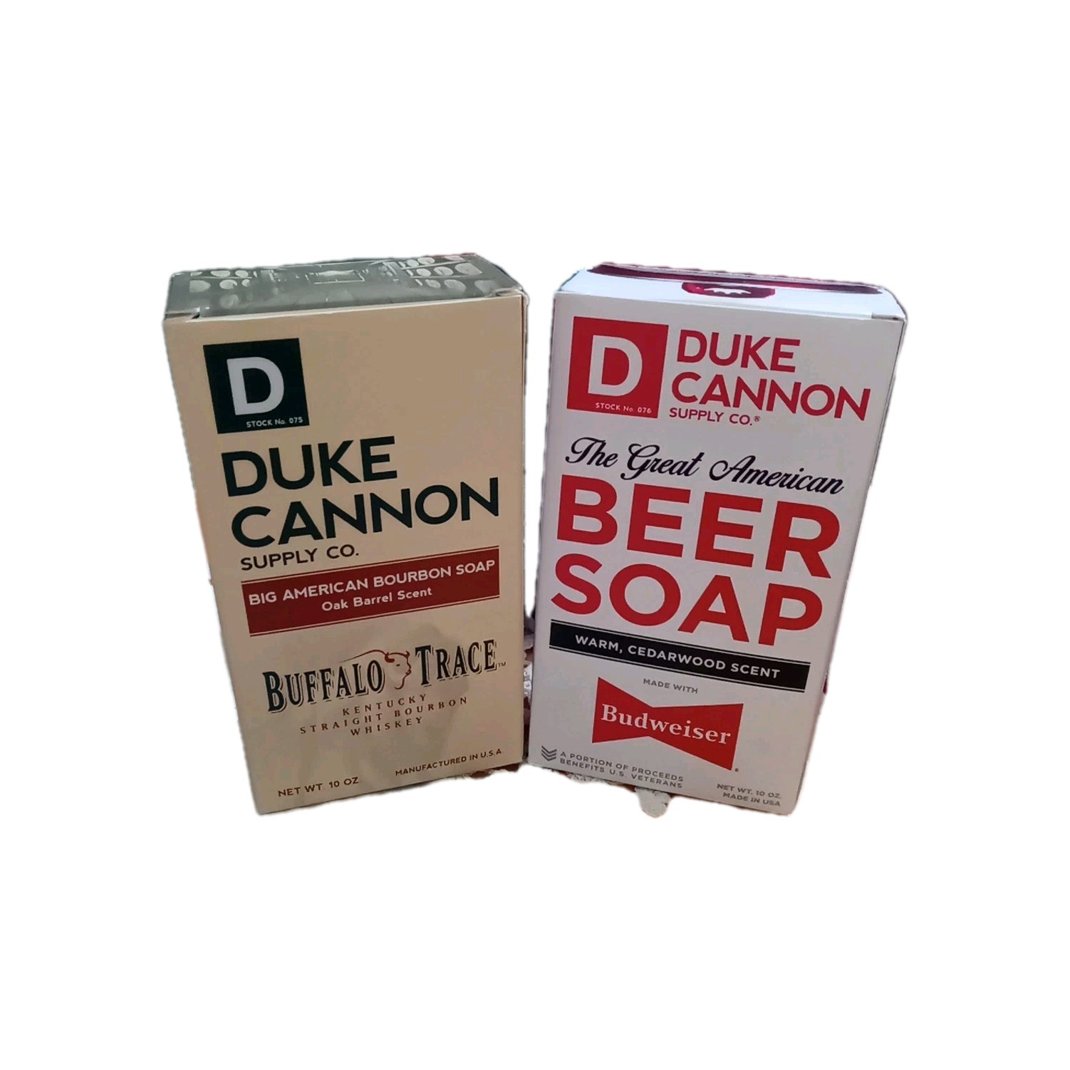 2 Duke Cannon LARGE 10oz Bars – Buffalo Trace Oak Barrel & Cedar Scent. (A11)