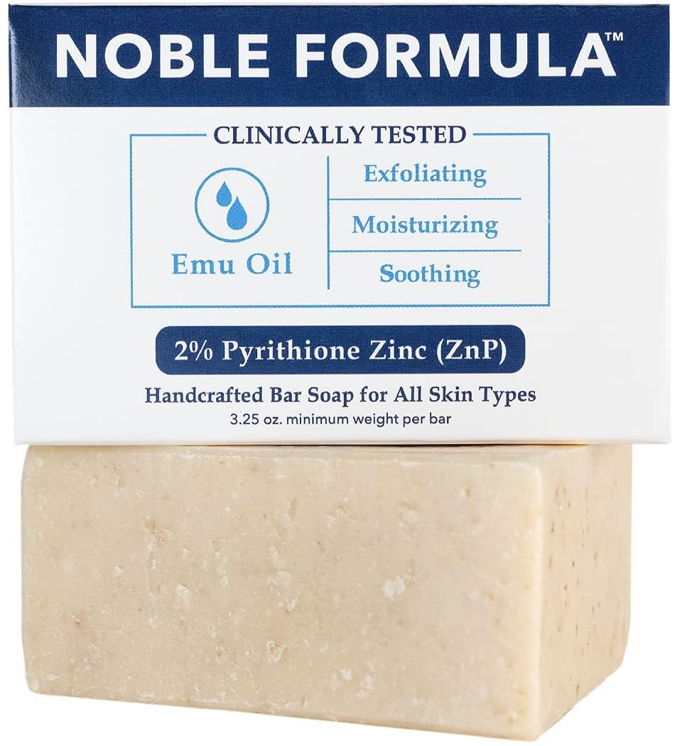 2% Pyrithione Zinc Emu Oil Soap for Acne, Psoriasis, Eczema, Daily Use, 3.25 oz