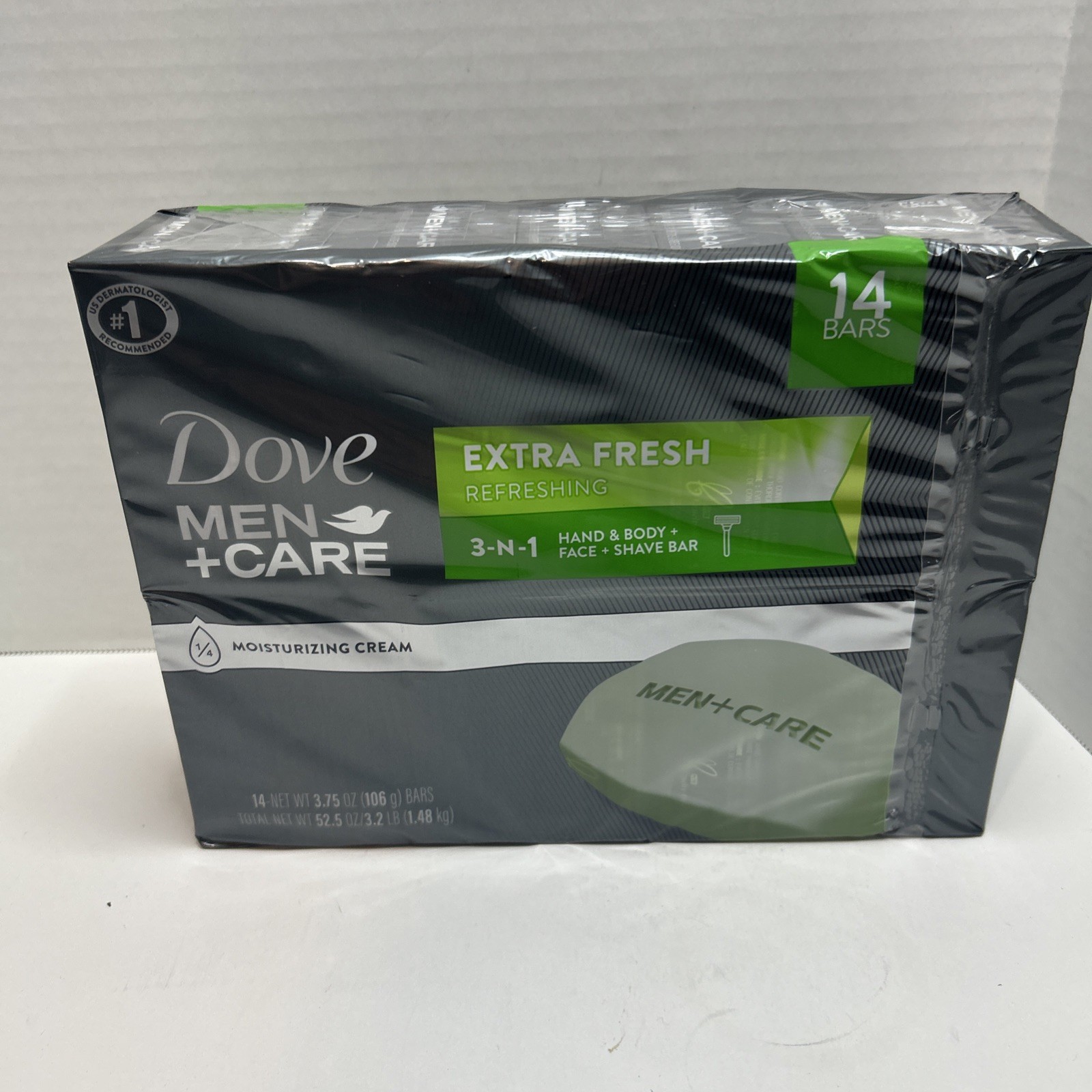 Dove Men+Care Body and Face Bar Extra Fresh 3.75 Ounce (14 Count)