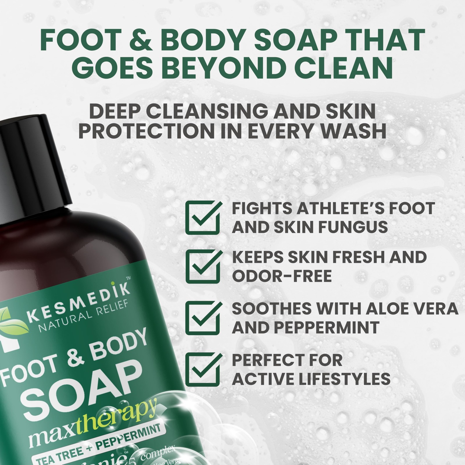 Tea Tree Oil Soap | Antifungal Foot & Body Wash for Deep Cleansing & Body Odo…