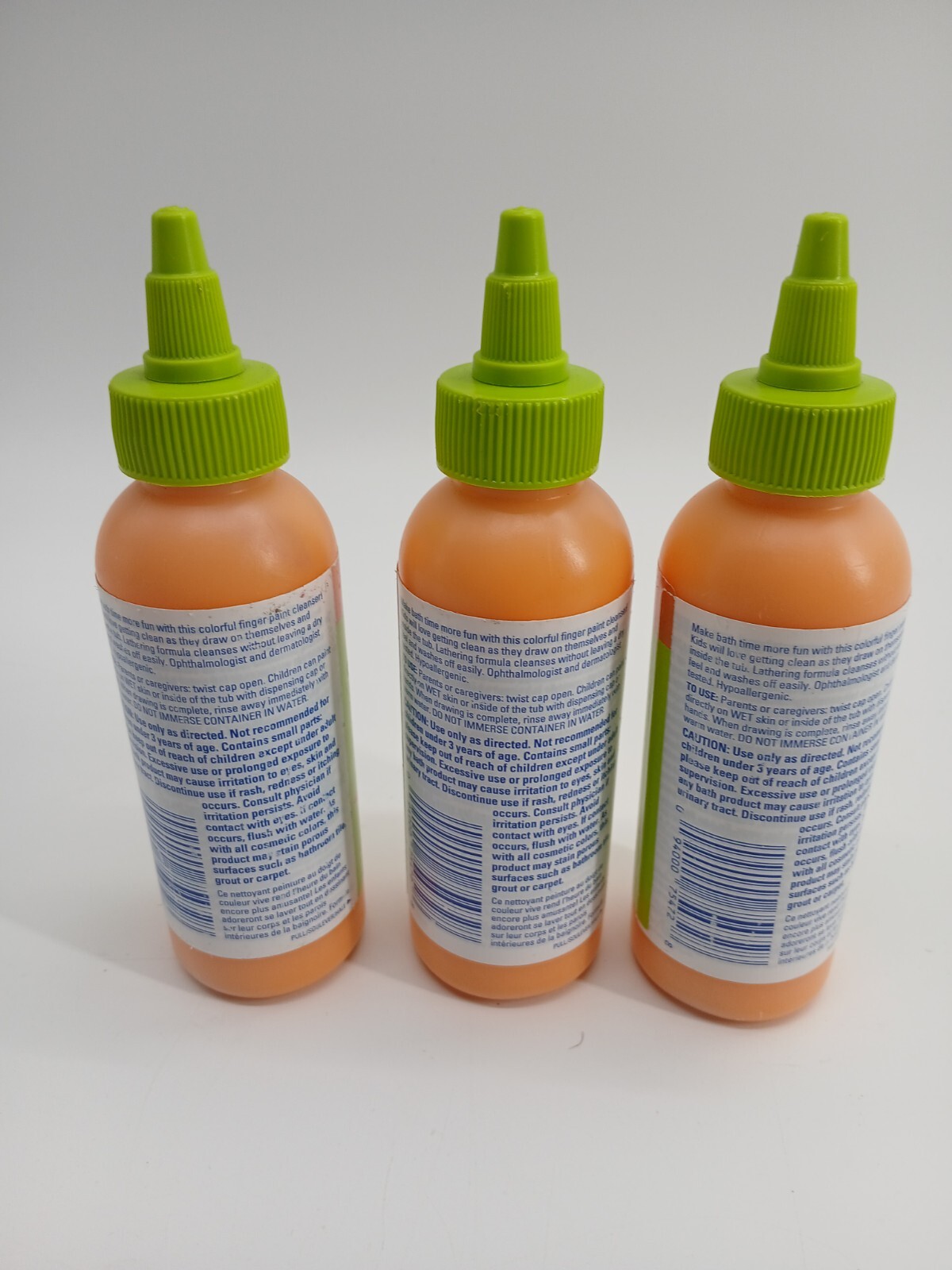 (Lot Of 3) Avon Kids Naturals Outgoing Orange Bathtime Finger Paints (NOS)…