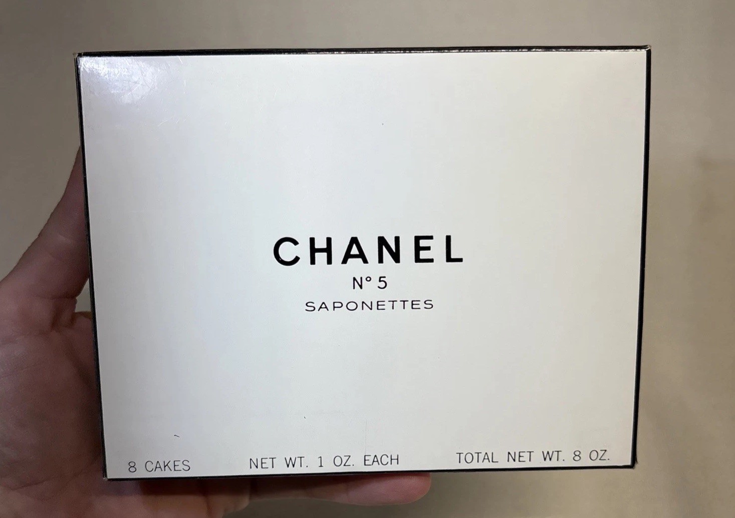 VTG Chanel No 5 Saponettes 8 Count Guest Soap Bar w/ Box 1oz Bars NOS Classic