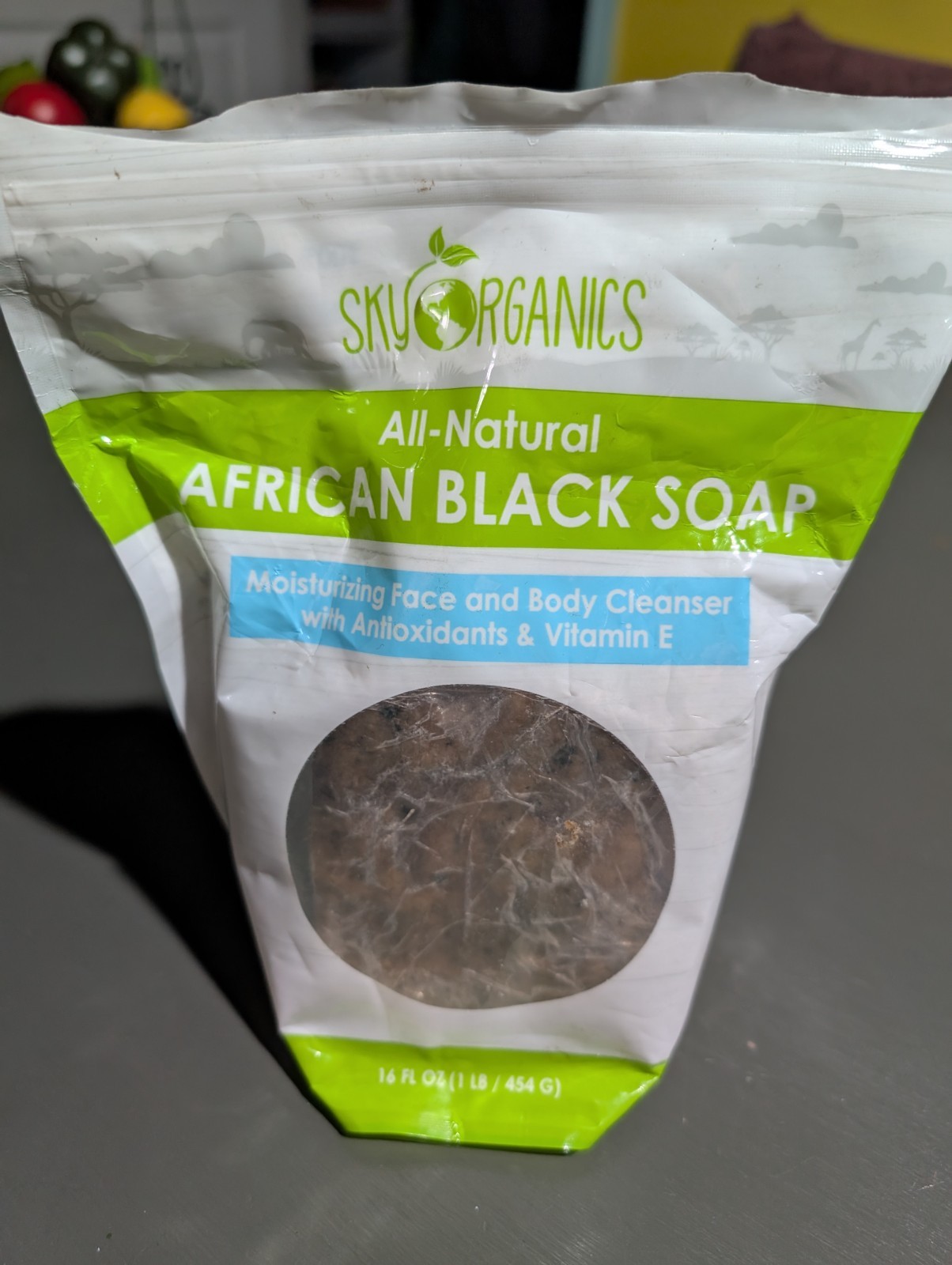 Sky Organics All-Natural African Black Soap – Brown 1lb New Package Opened