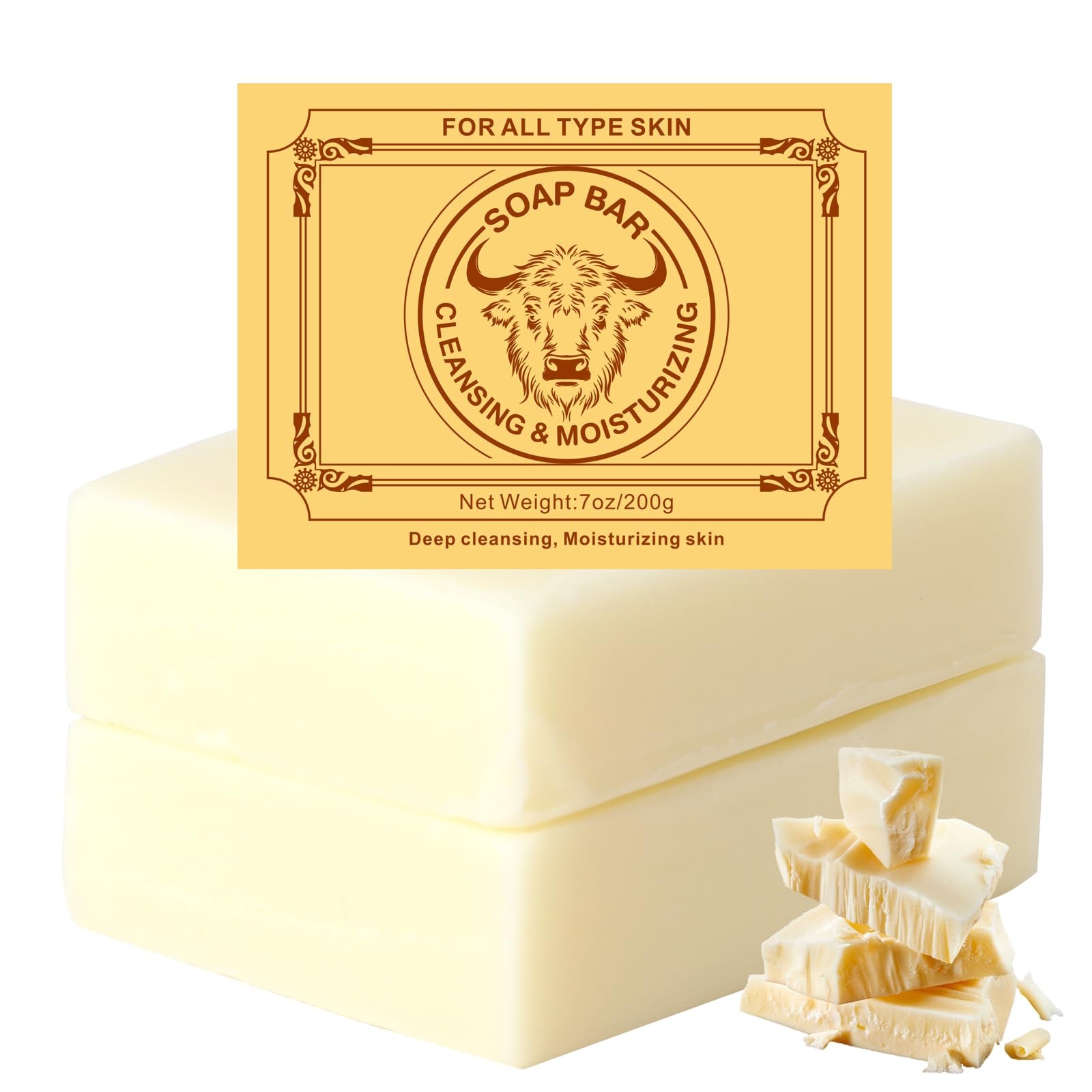 Beef Tallow Soap Bar, Natural Grass Fed Tallow Soap, Unscented Bar Soaps for …