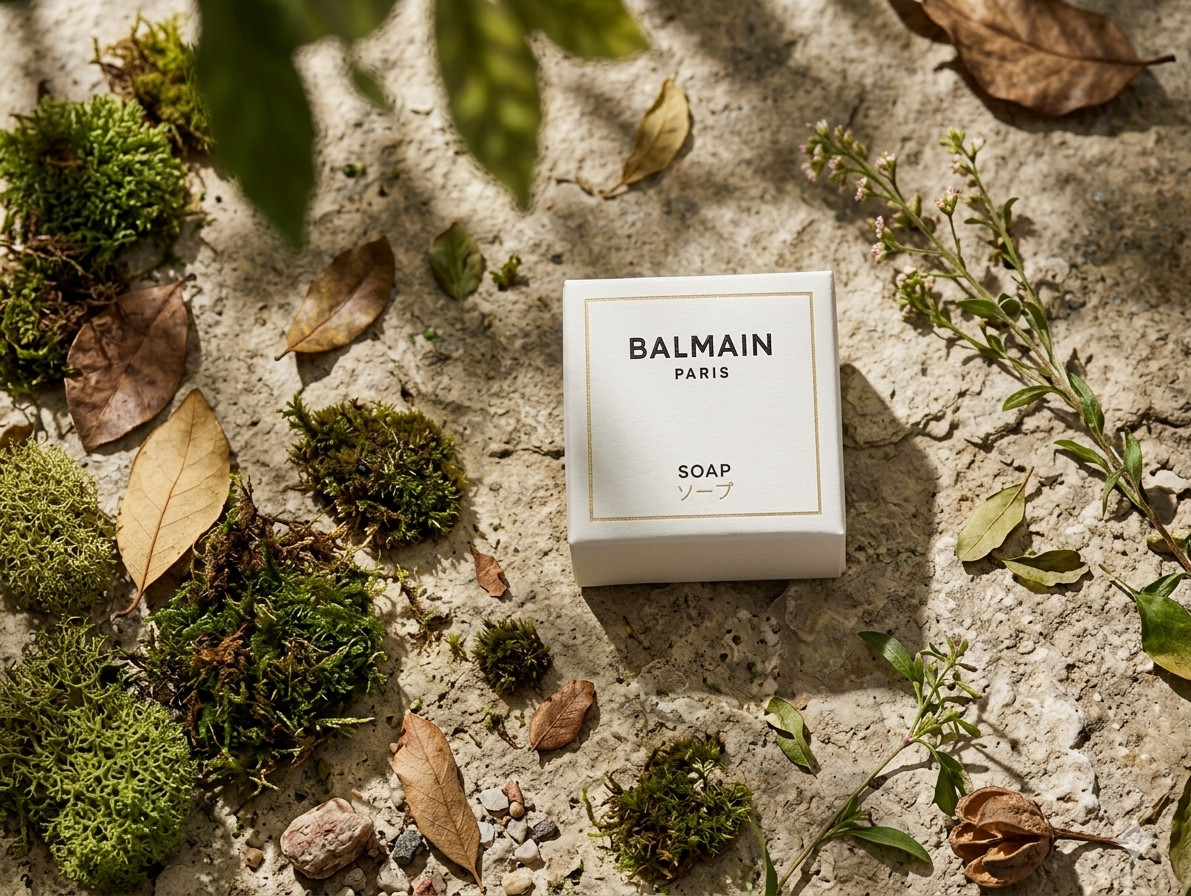 #3 BALMAIN Paris Luxury Brand Square Soap Sabon Savon 35g 1.22 oz x 3 NEW