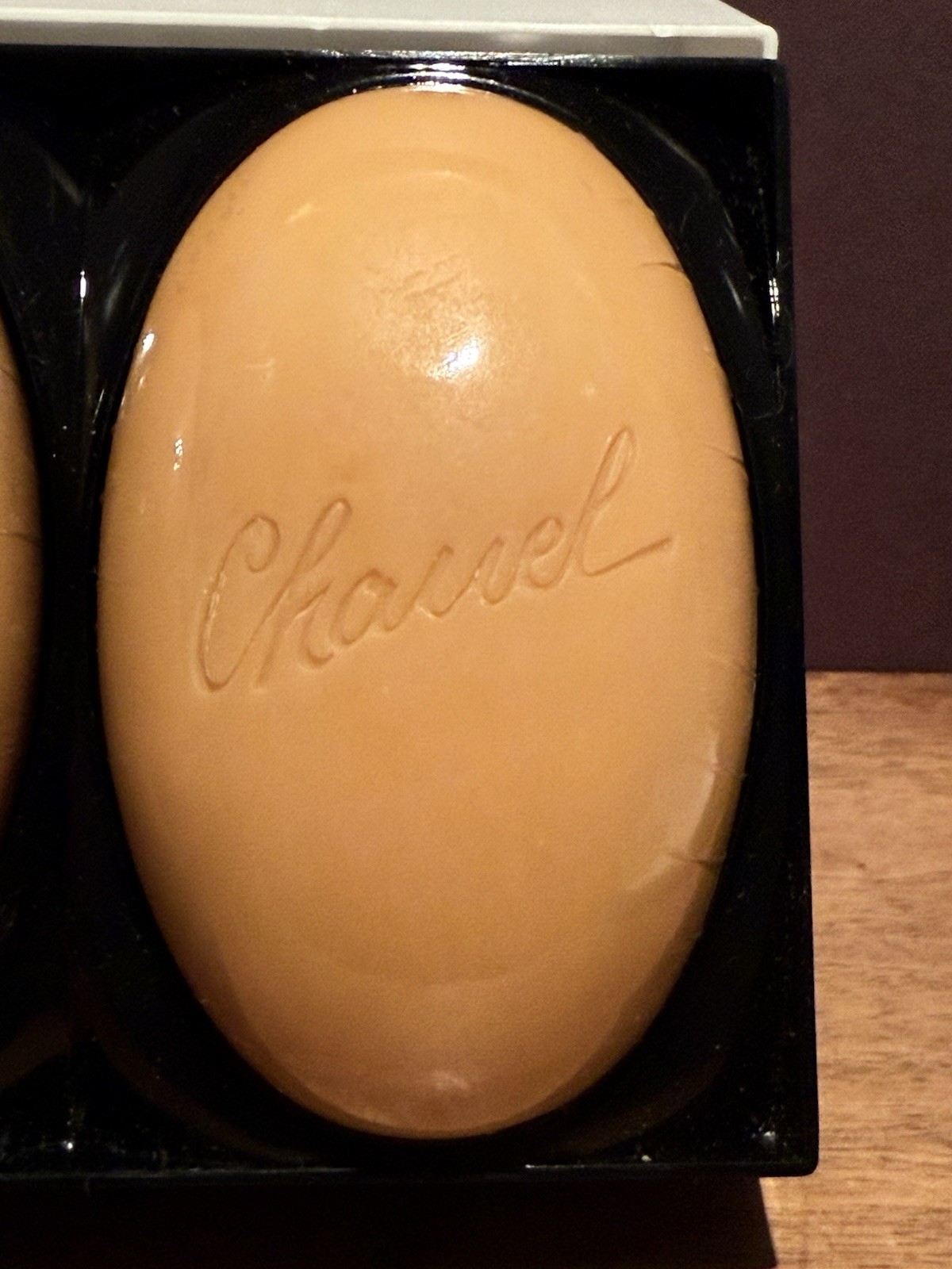 Vintage CHANEL Scented Perfume Oval Soap Plastic Case Set Of 2 Sealed SEE PHOTOS