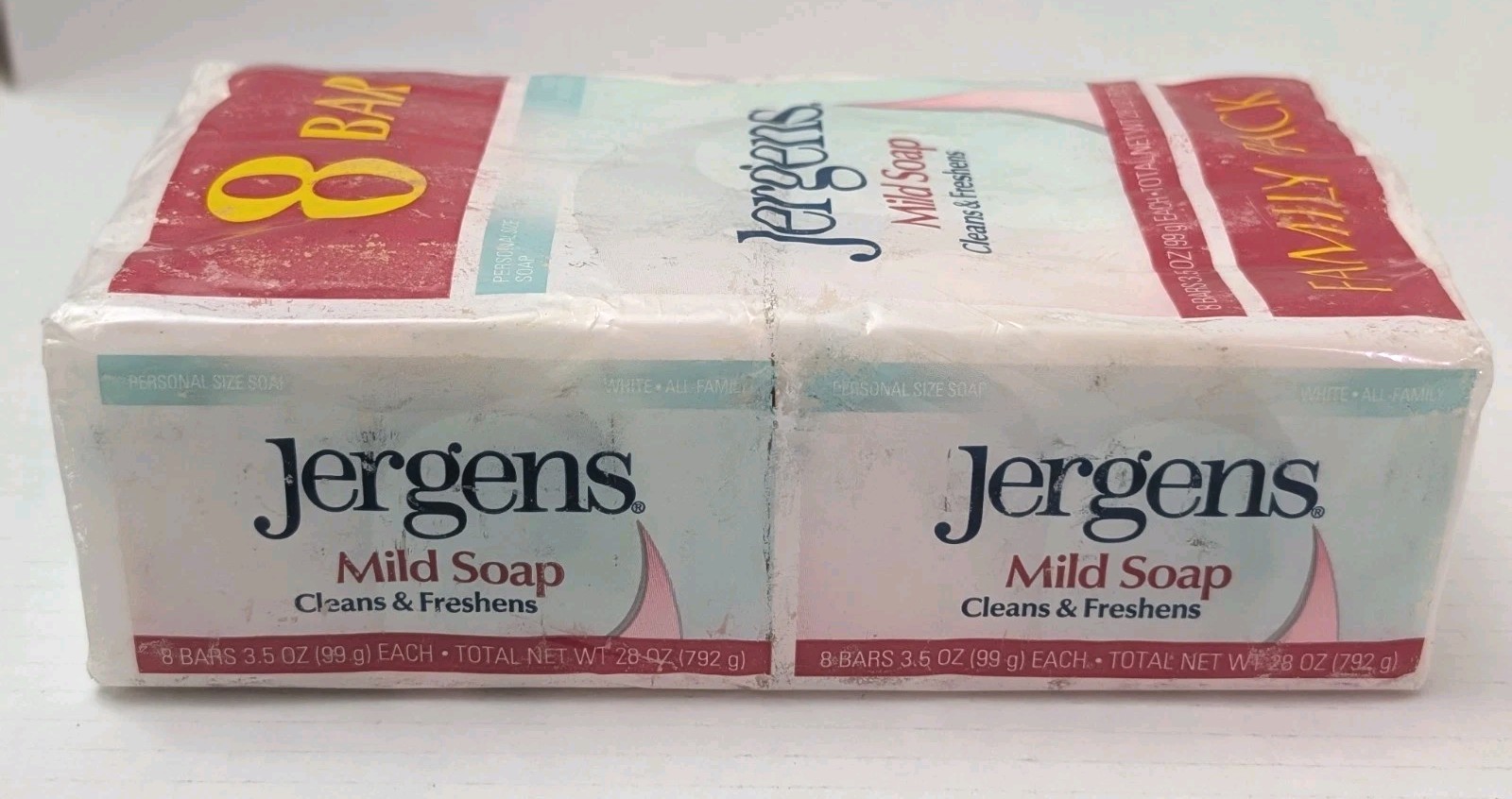 Jergens Vintage Mild Bar Soap 8 Bar Family Pack Cleans & Freshens NEW