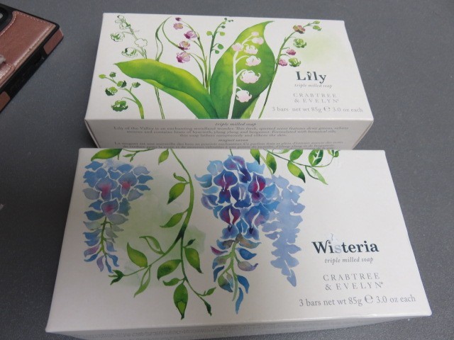 3 x 85 g Crabtree & Evelyn Lily valley sealed bars soap in box discontinue