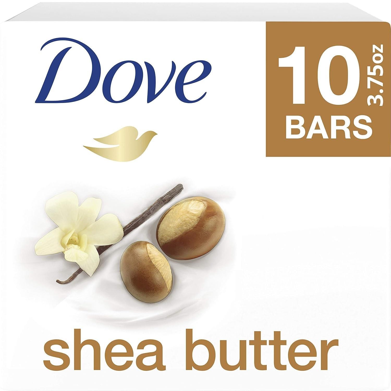Dove Original/White, Pink, Shea Butter, Gentle Exfoliating Beauty Bar Soaps135Gm