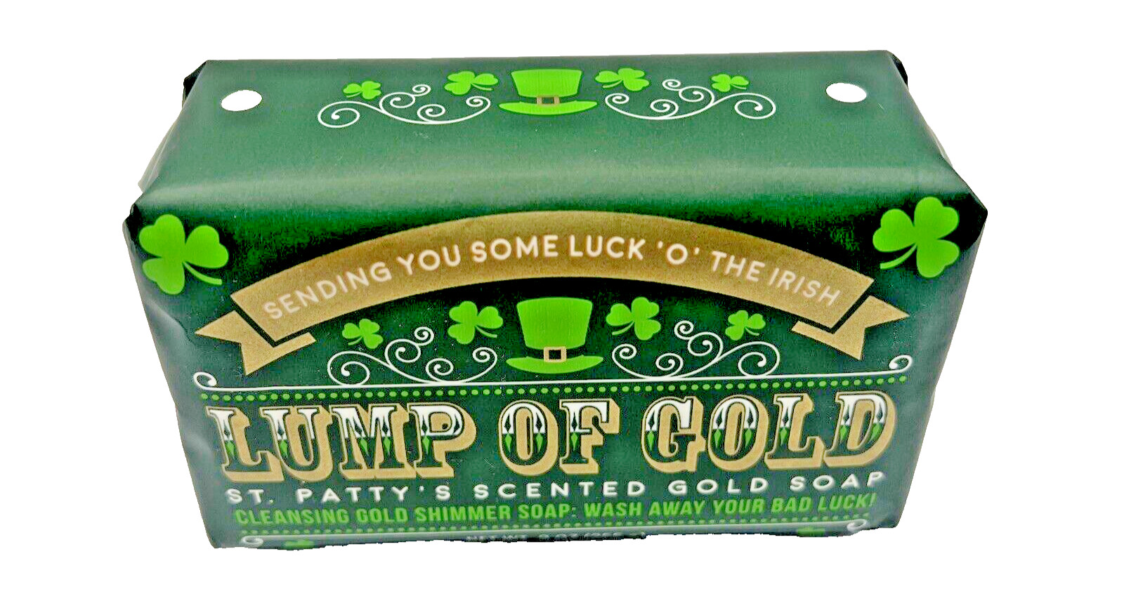 Lump of Gold Soap St Patty’s Scented Gold Bar 9 oz Cleansing Gold Shimmer Soap