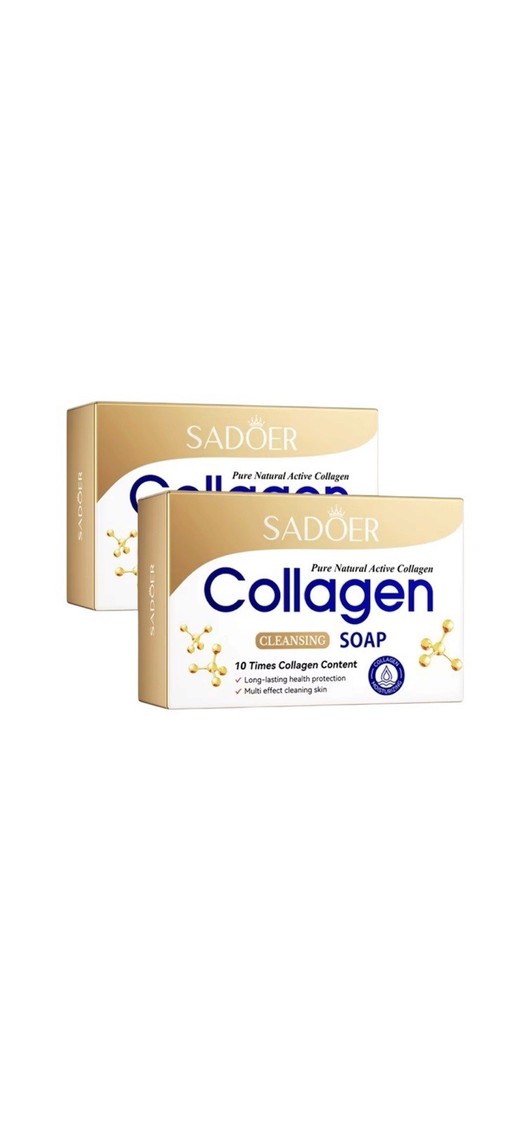 SADOER Collagen Cleansing Soap – Nourishing Face & Body Bar – 100g Free Chipping
