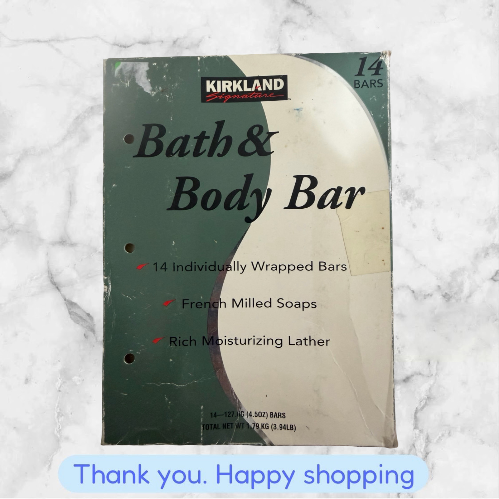 Kirkland Signature Bath & Body Bar 14 Bars 14-127.6G (4.5OZ) BARS NEW SHIP