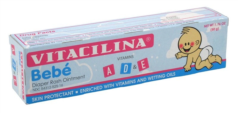 (2 PACK) Vitacilina Bebe Diaper Rash Ointment 1.76 Ounce